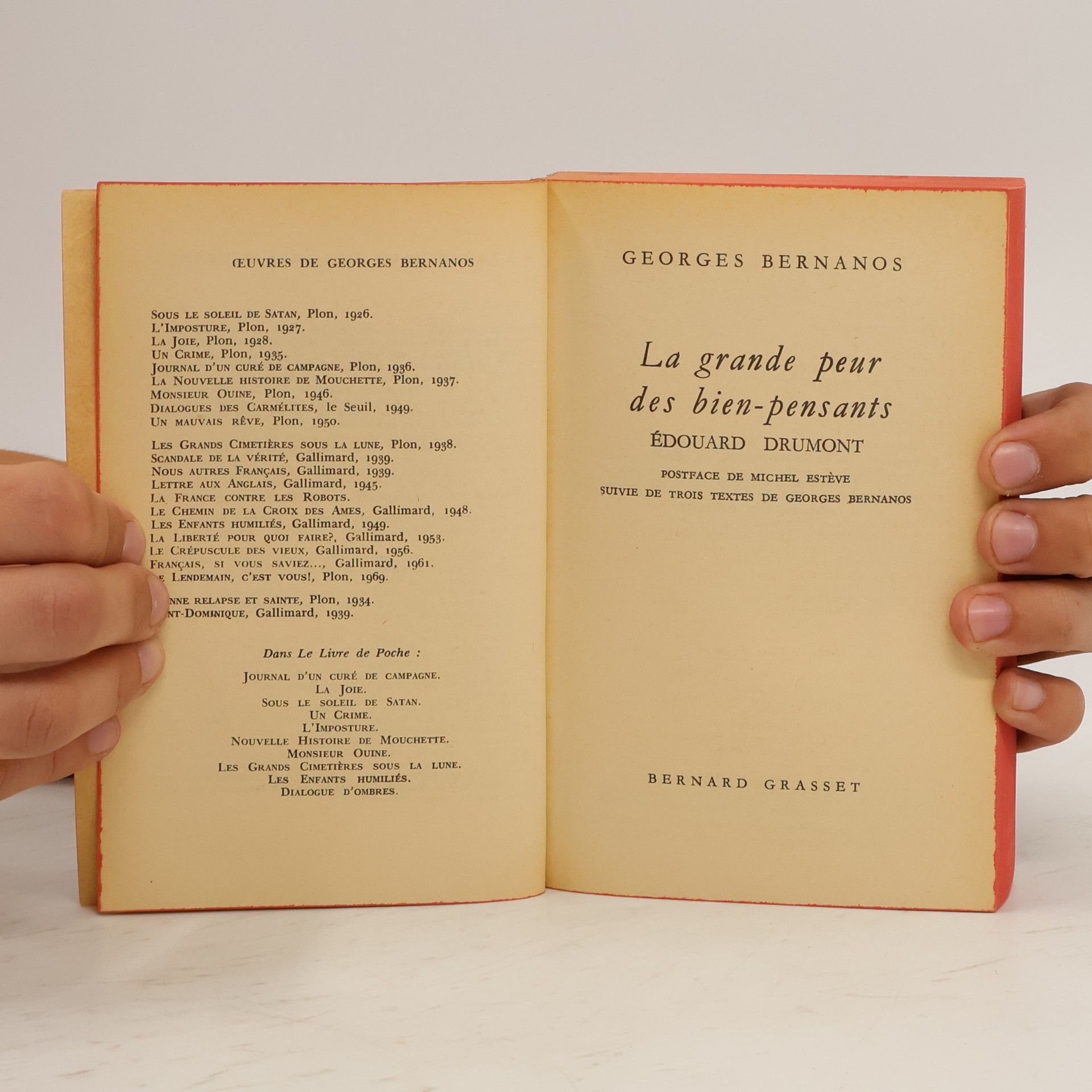 Georges Bernanos La grande peur des bien-pensants