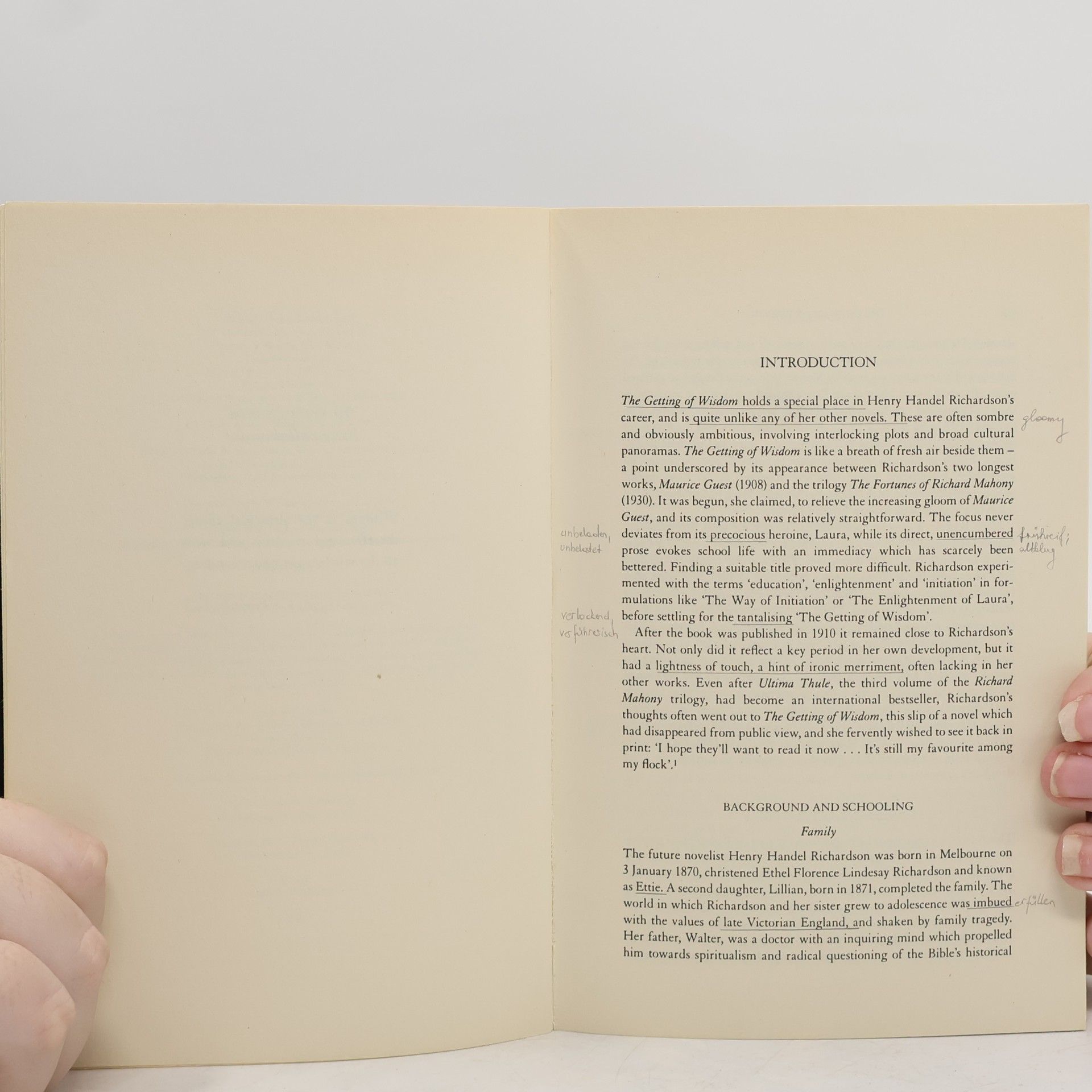Henry Handel Richardson Penguin Classics: The Getting of Wisdom