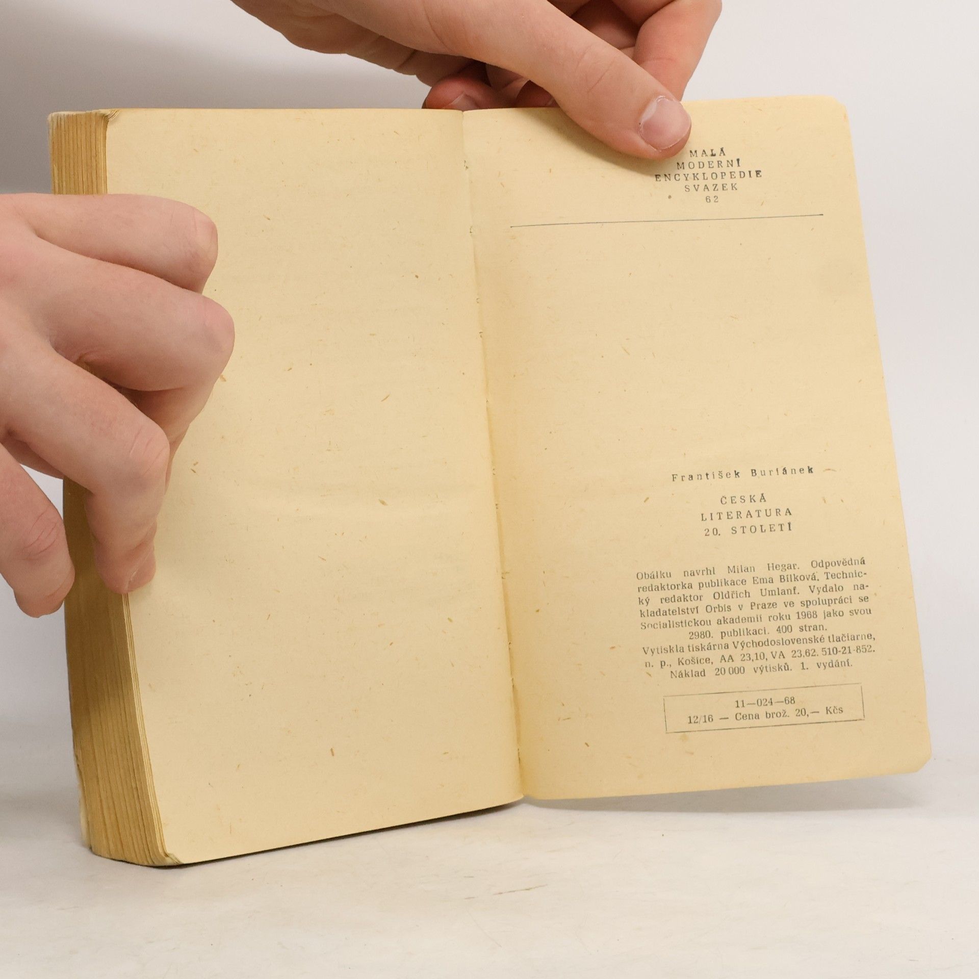 František Buriánek Česká literatura 20. století. Malá moderní encyklopedie