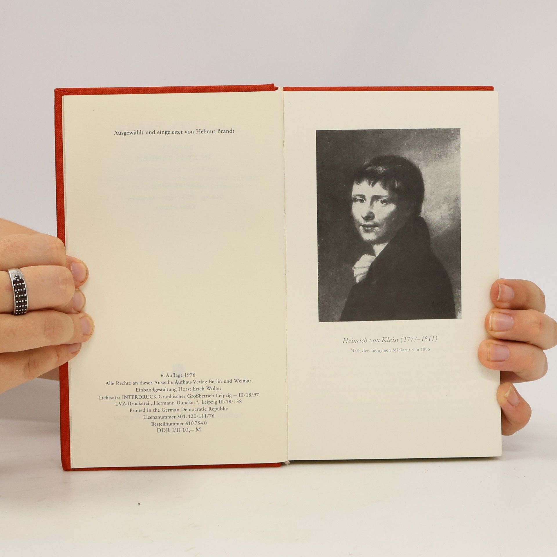 Heinrich von Kleist Kleists Werke in zwei Bänden. Erster Band