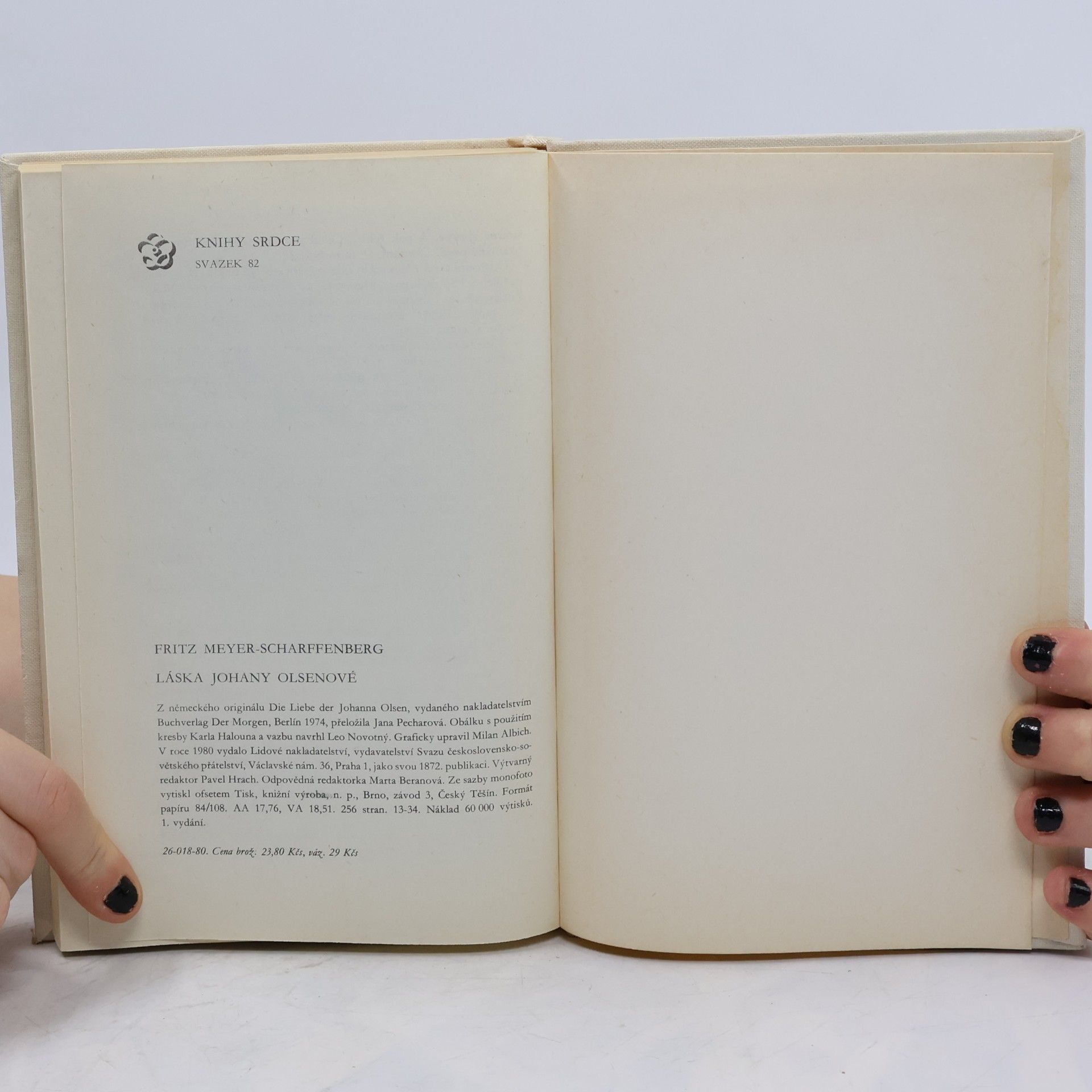 Fritz Meyer Scharffenberg Láska Johany Olsenové