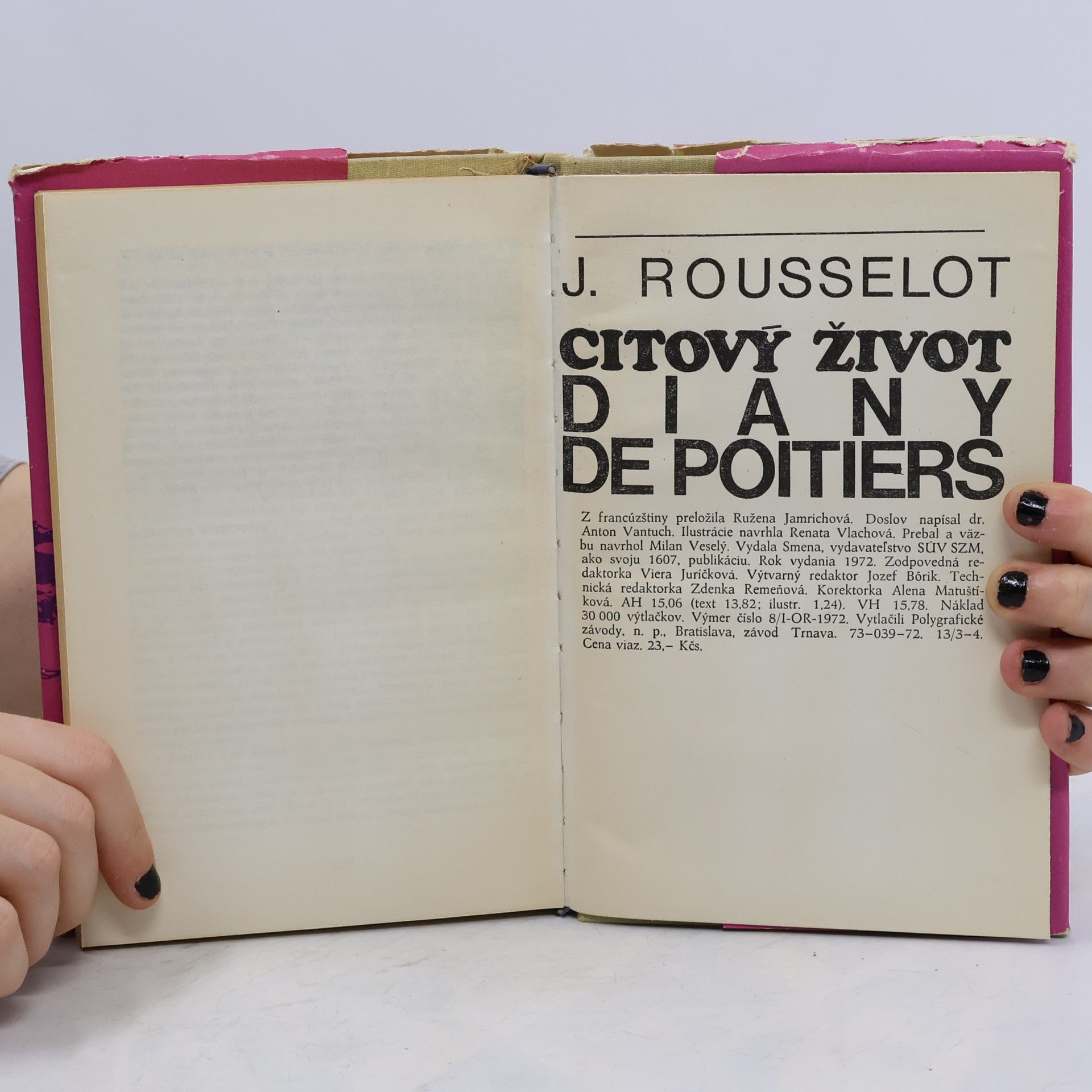 Rousselot Jean Citový život Diany de Poitiers