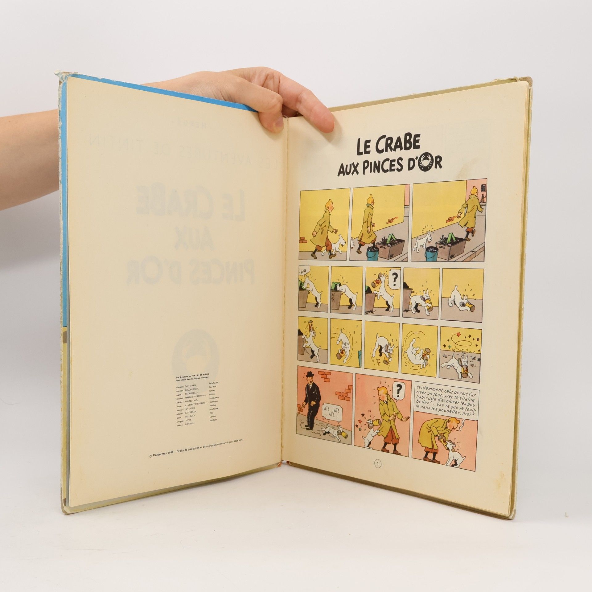 Hergé Le Crabe aux pinces d'or