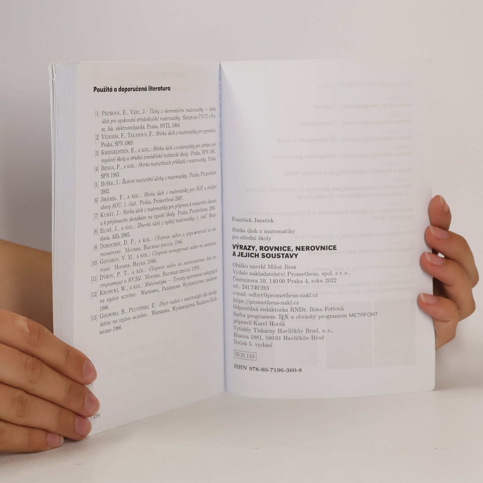 František Janeček Sbírka úloh z matematiky pro střední školy
