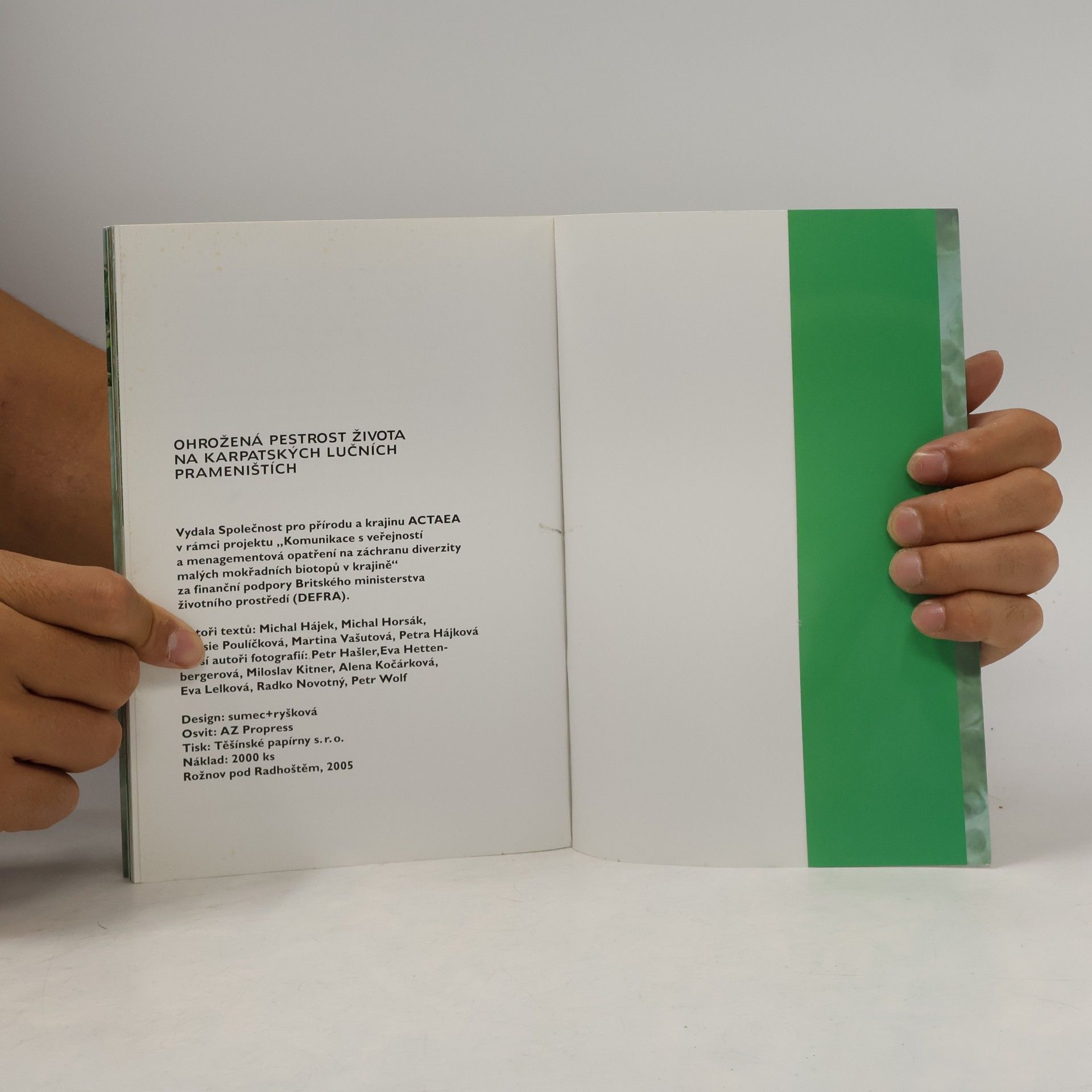 Various authors Ohrožená pestrost života na karpatských lučních prameništích