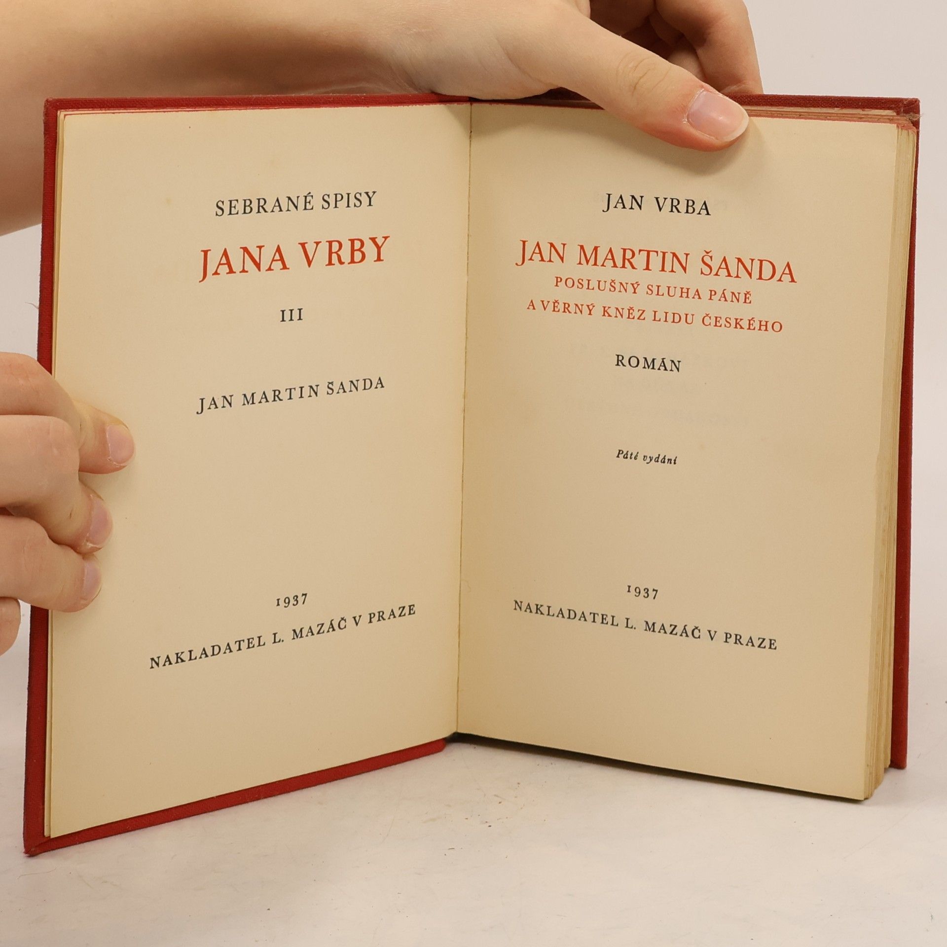 Jan Vrba Spisy III. Jan Martin Šanda