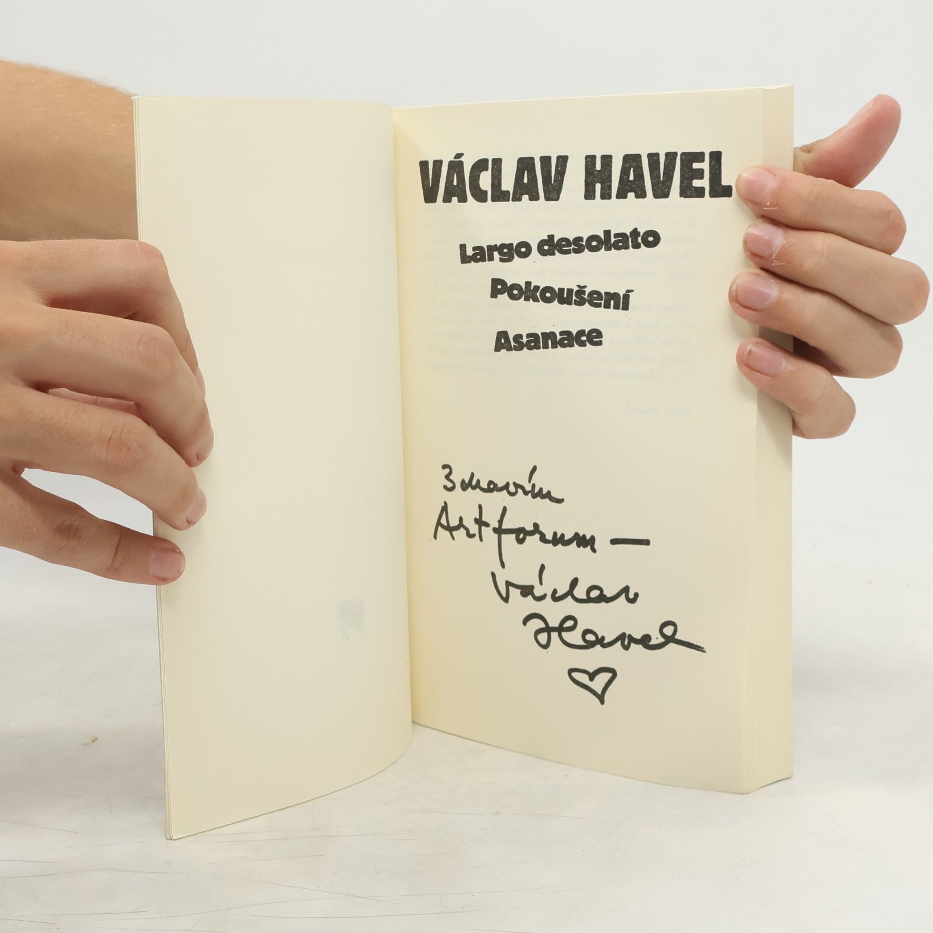 Václav Havel Hry. Largo desolato. Pokoušení. Asanace