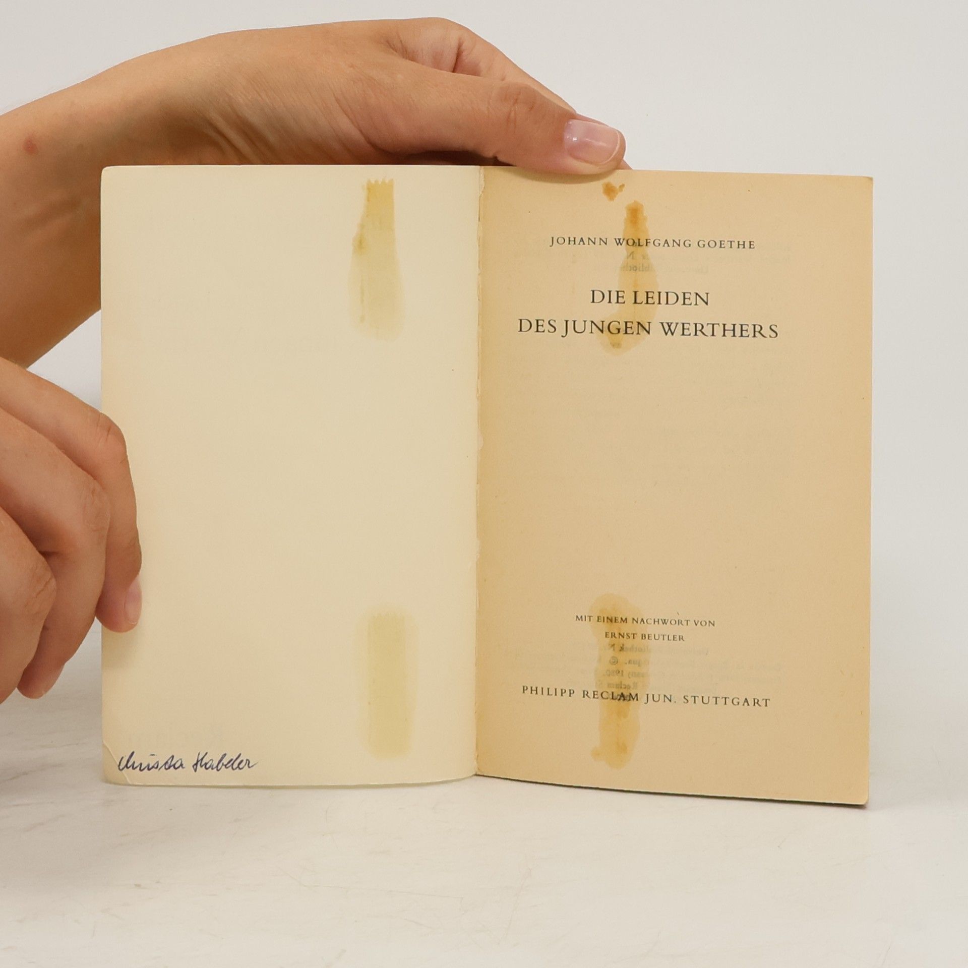 Johann Wolfgang von Goethe Die Leiden des jungen Werther