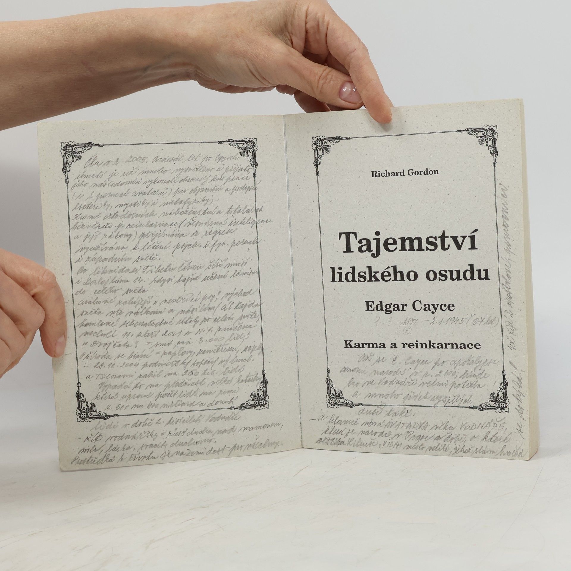 Richard Gordon Tajemství lidského osudu : Edgar Cayce: karma a reinkarnace