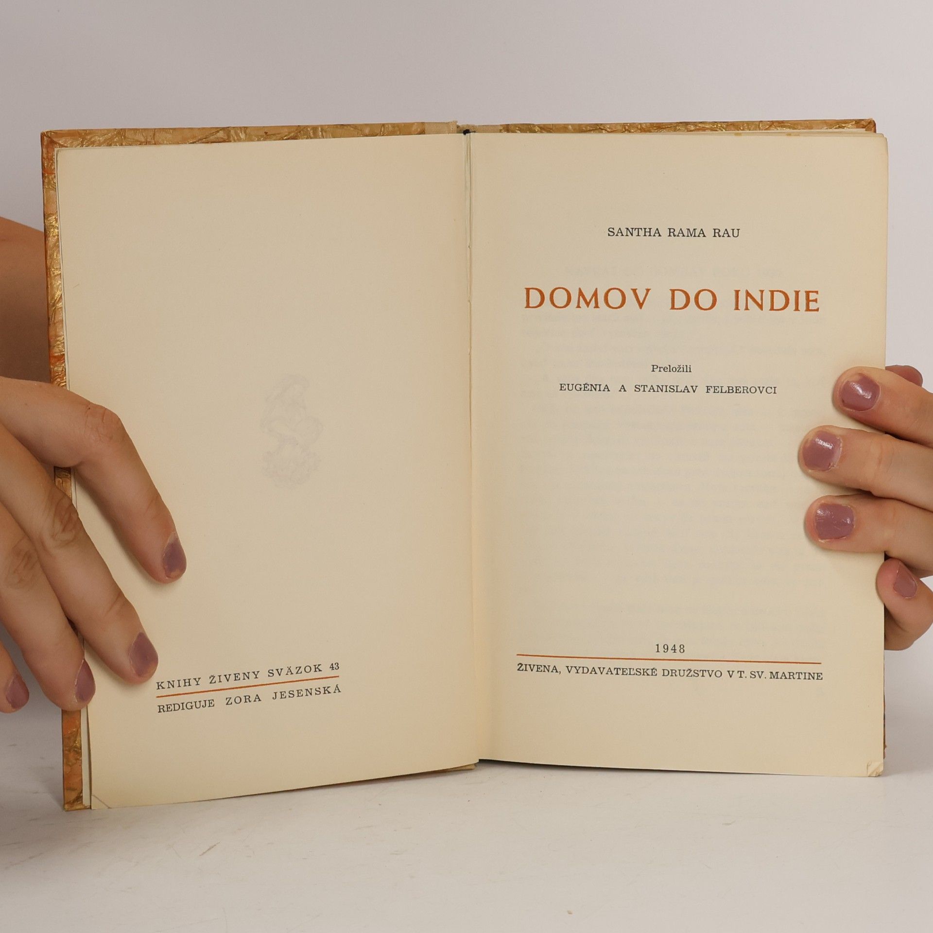 Rama Santha Rau Domov do Indie