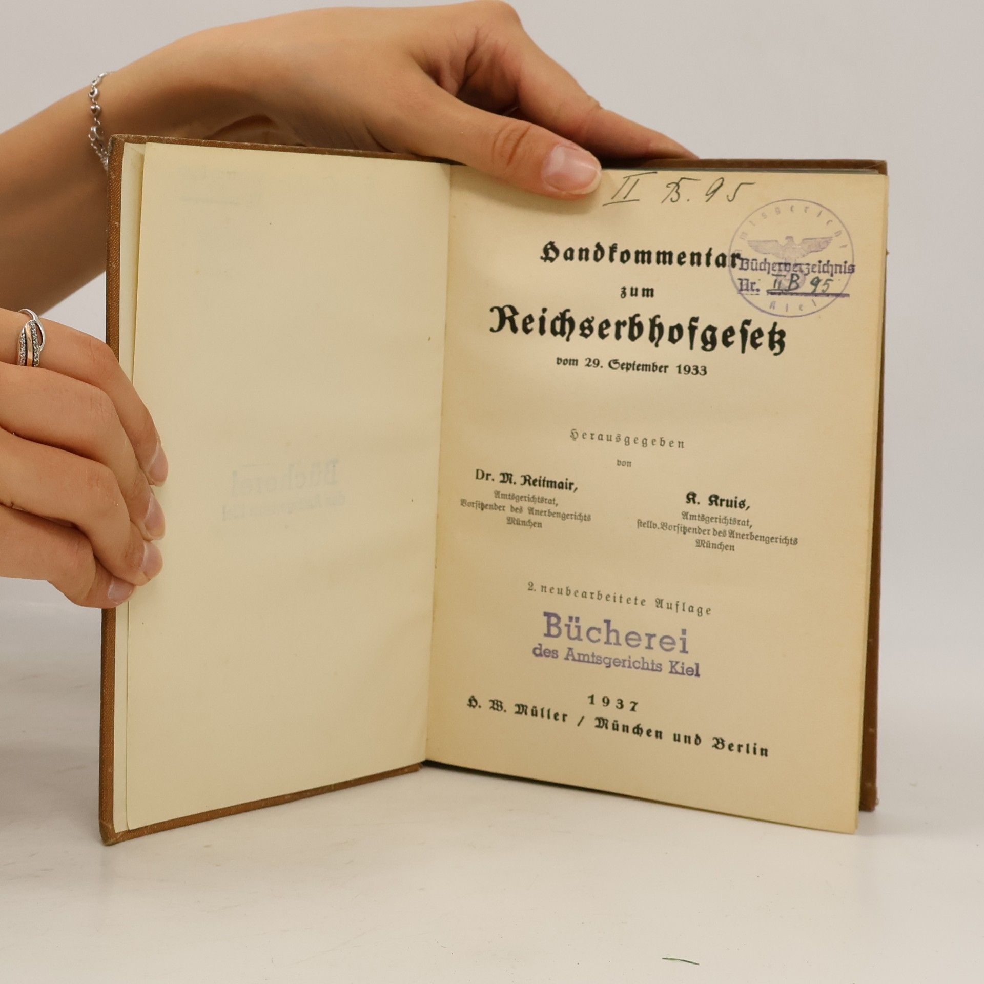 M. Reitmair Handkommentar zum Reichserbhofgesch