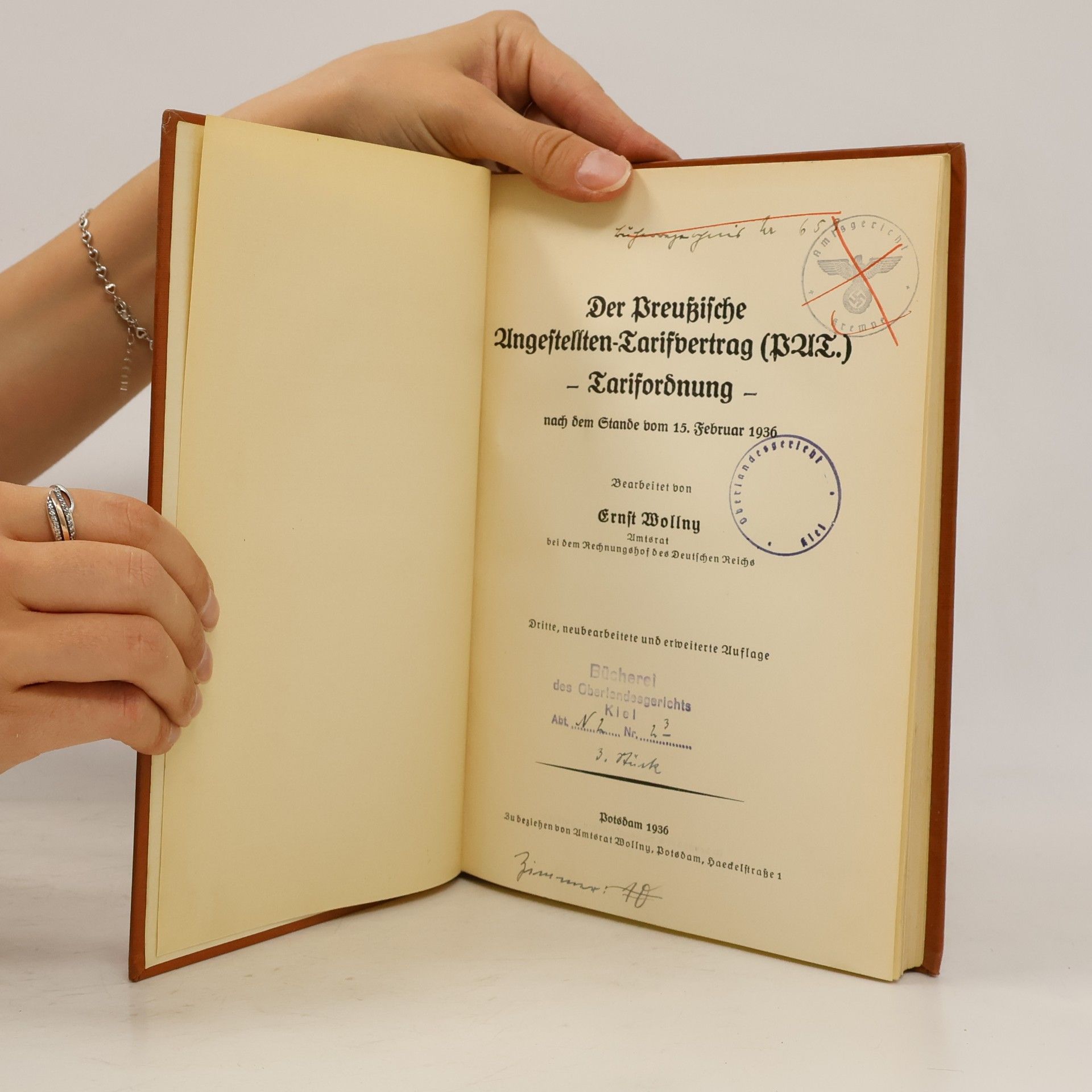 Ernst Wollny Der Preußische Angestellten-Tarifvertrag (PAT.)