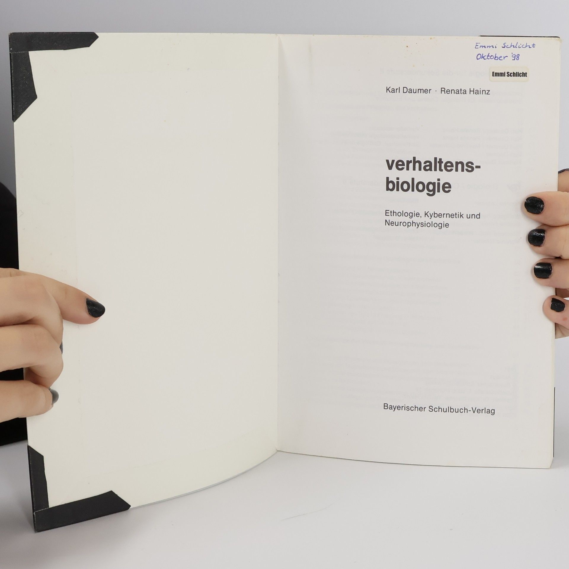 Karl Daumer Verhaltensbiologie