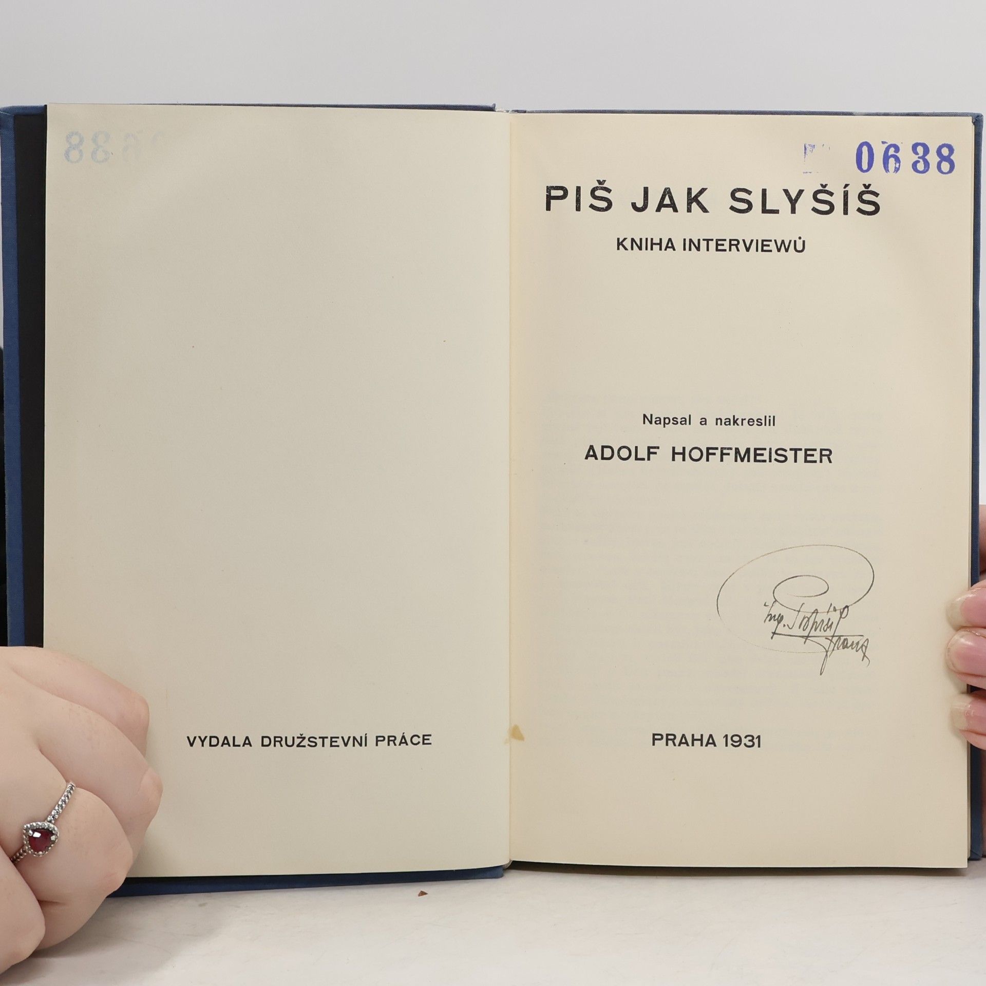Adolf Hoffmeister Piš jak slyšíš: kniha interviewů