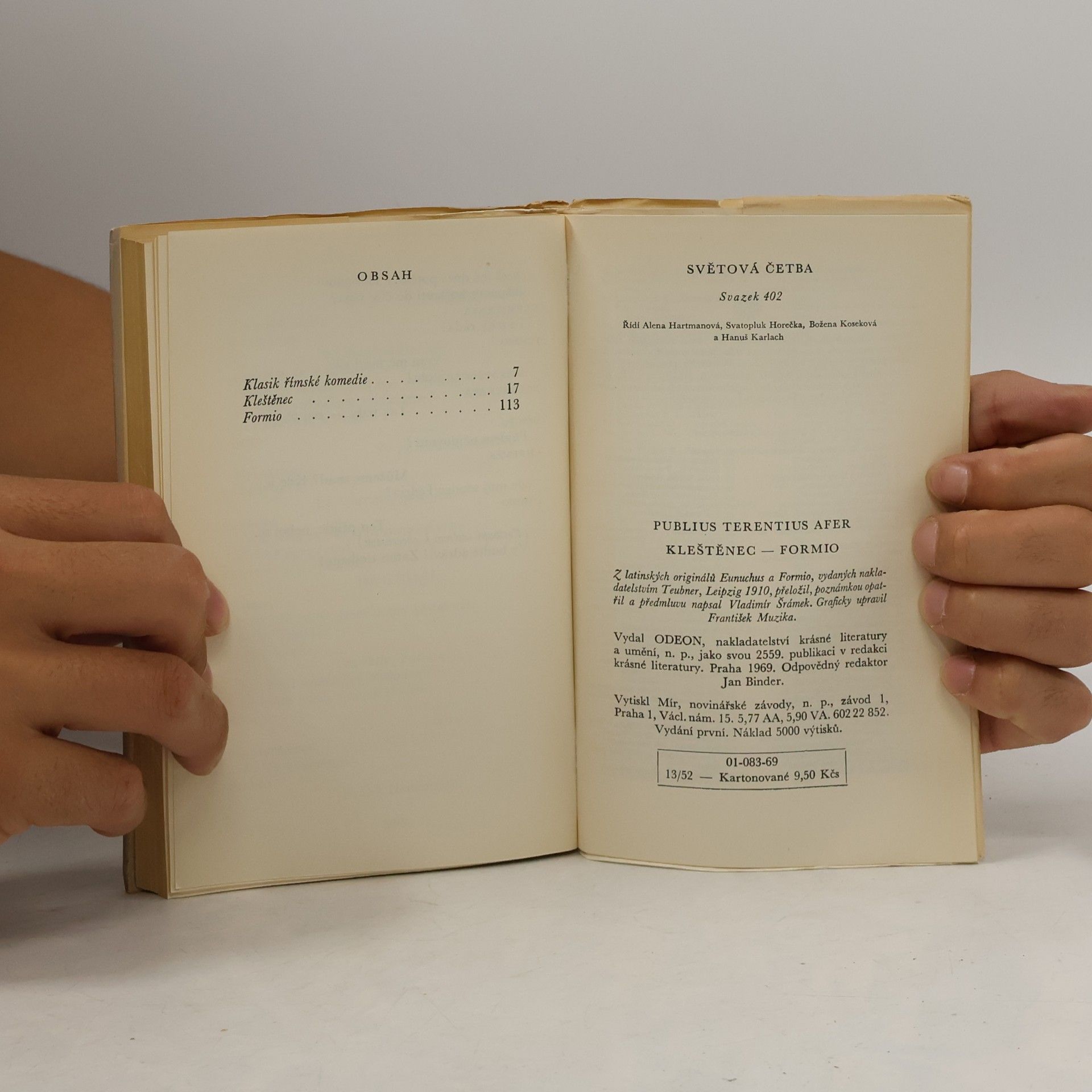 Publius Terentius Afer Kleštěnec. Formio