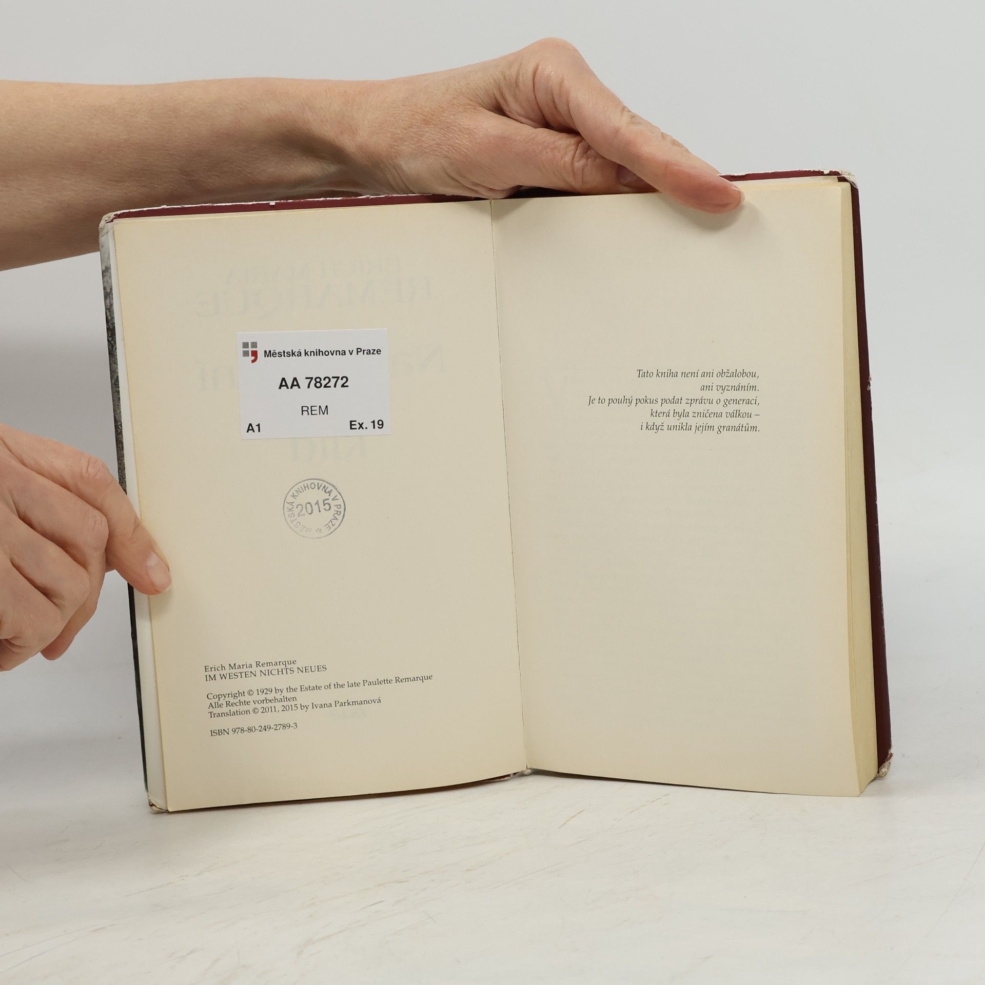 Erich Maria Remarque Na západní frontě klid