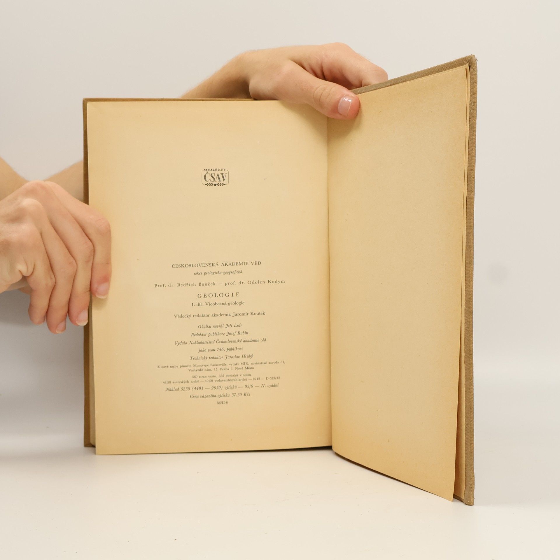 Bedřich Bouček Geologie 1. Všeobecná geologie