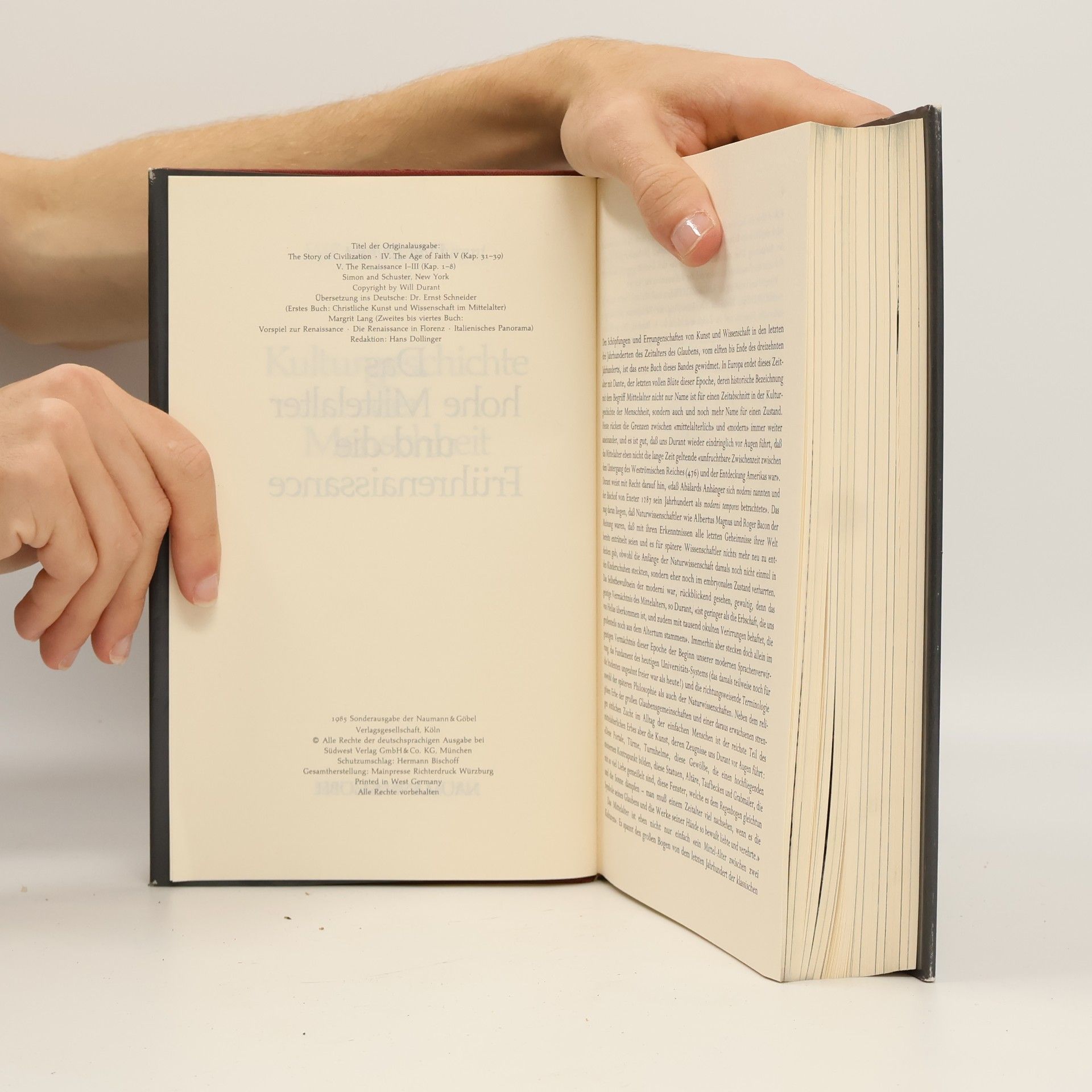 Will Durant Kulturgeschichte der Menschheit Band 7 Das hohe Mittelalter und die Frührenaissance