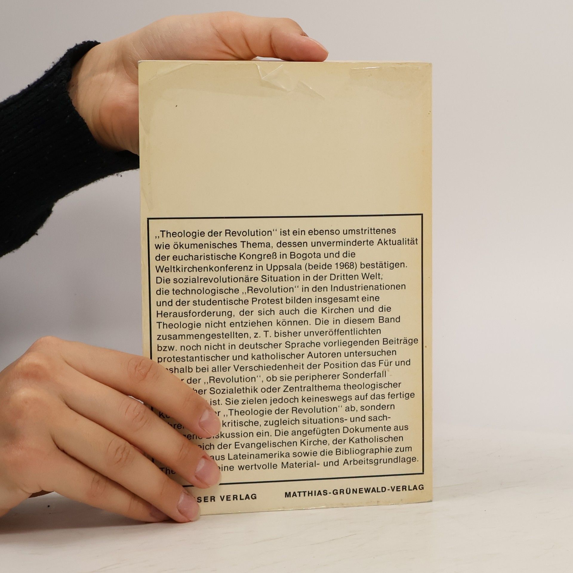 Ernst Feil Diskussion zur "Theologie der Revolution."