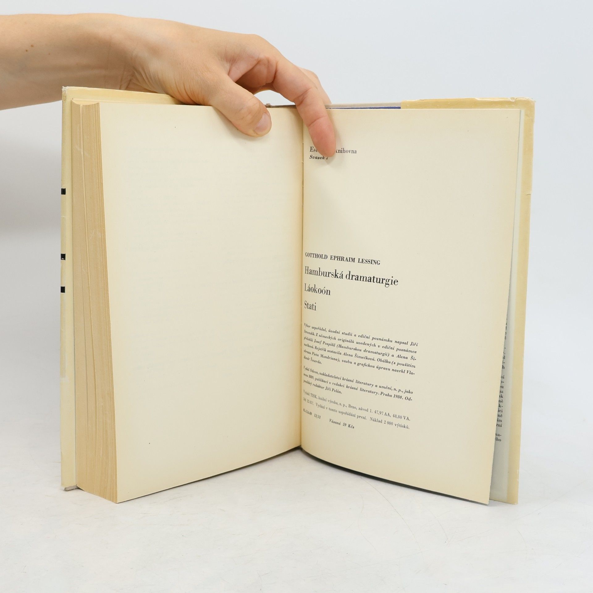 Gotthold Ephraim Lessing Hamburská dramaturgie. Láokoón. Stati