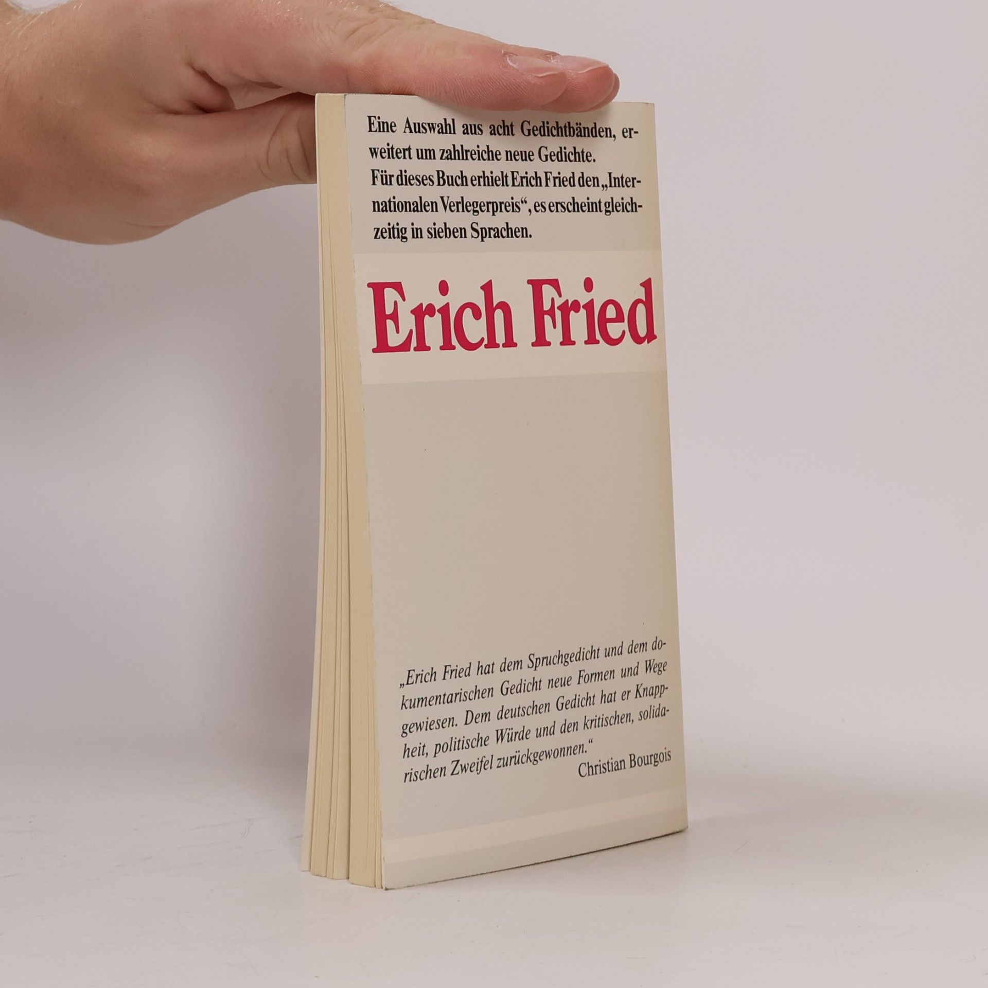 Erich Fried 100 Gedichte ohne Vaterland