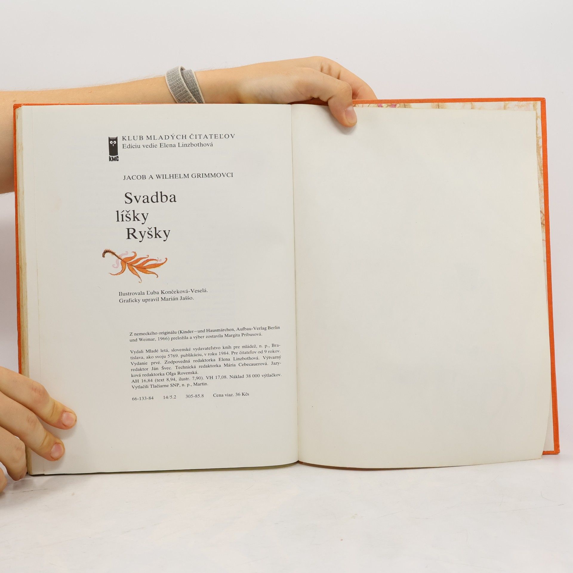 Jacob Grimm Svadba líšky Ryšky