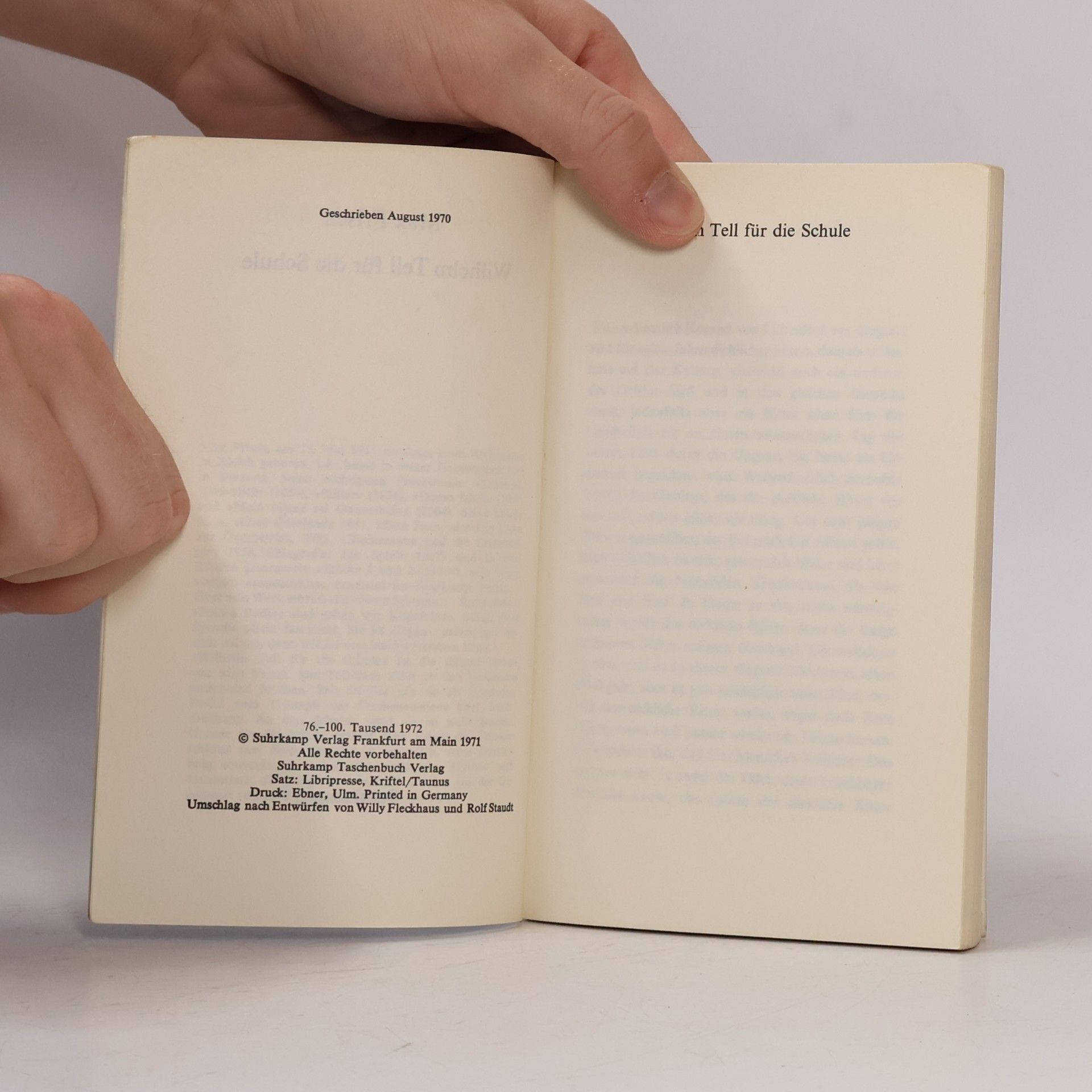Max Frisch Wilhelm Tell für die Schule