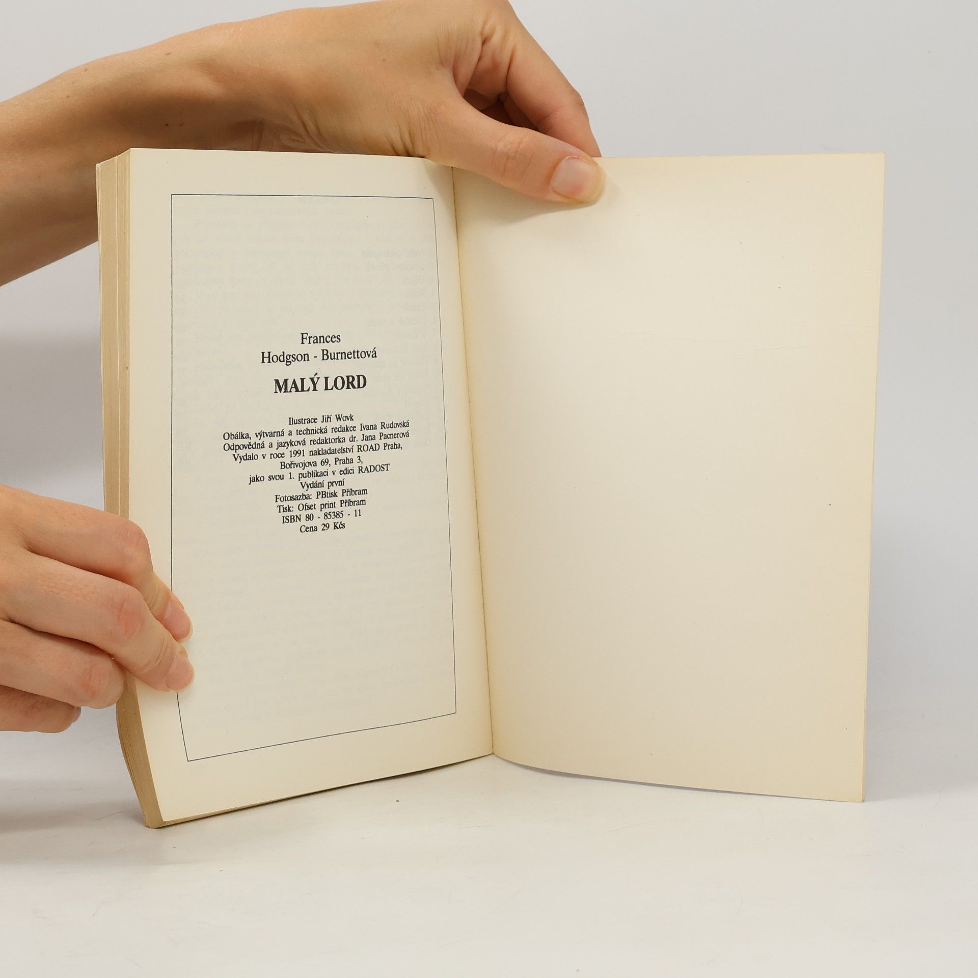 Frances Hodgson Burnett Malý lord
