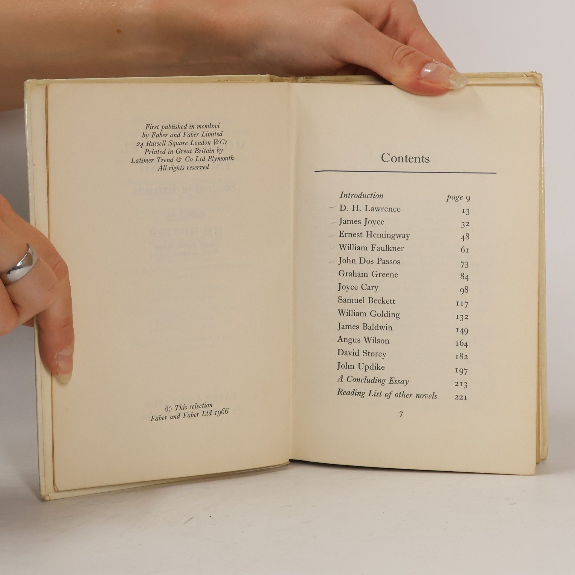 Jim Hunter The Modern Novel in English