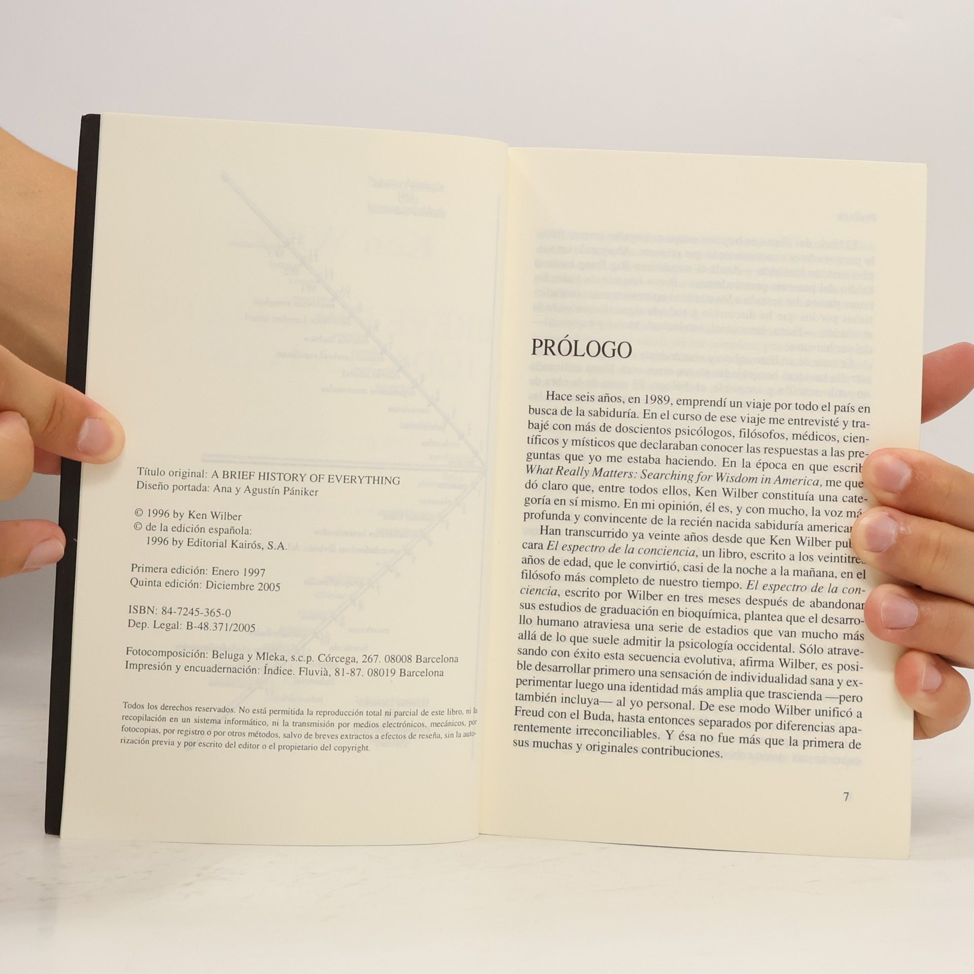 Ken Wilber Breve historia de todas las cosas - 5.a edición