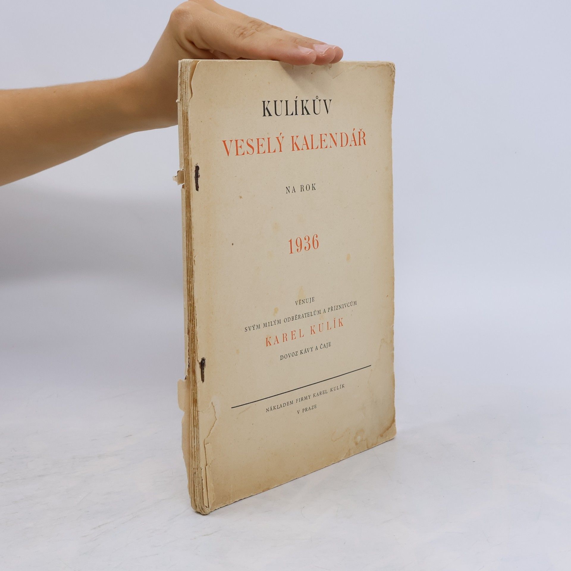 Karel Kulík Kulíkův veselý kalendář na rok 1936