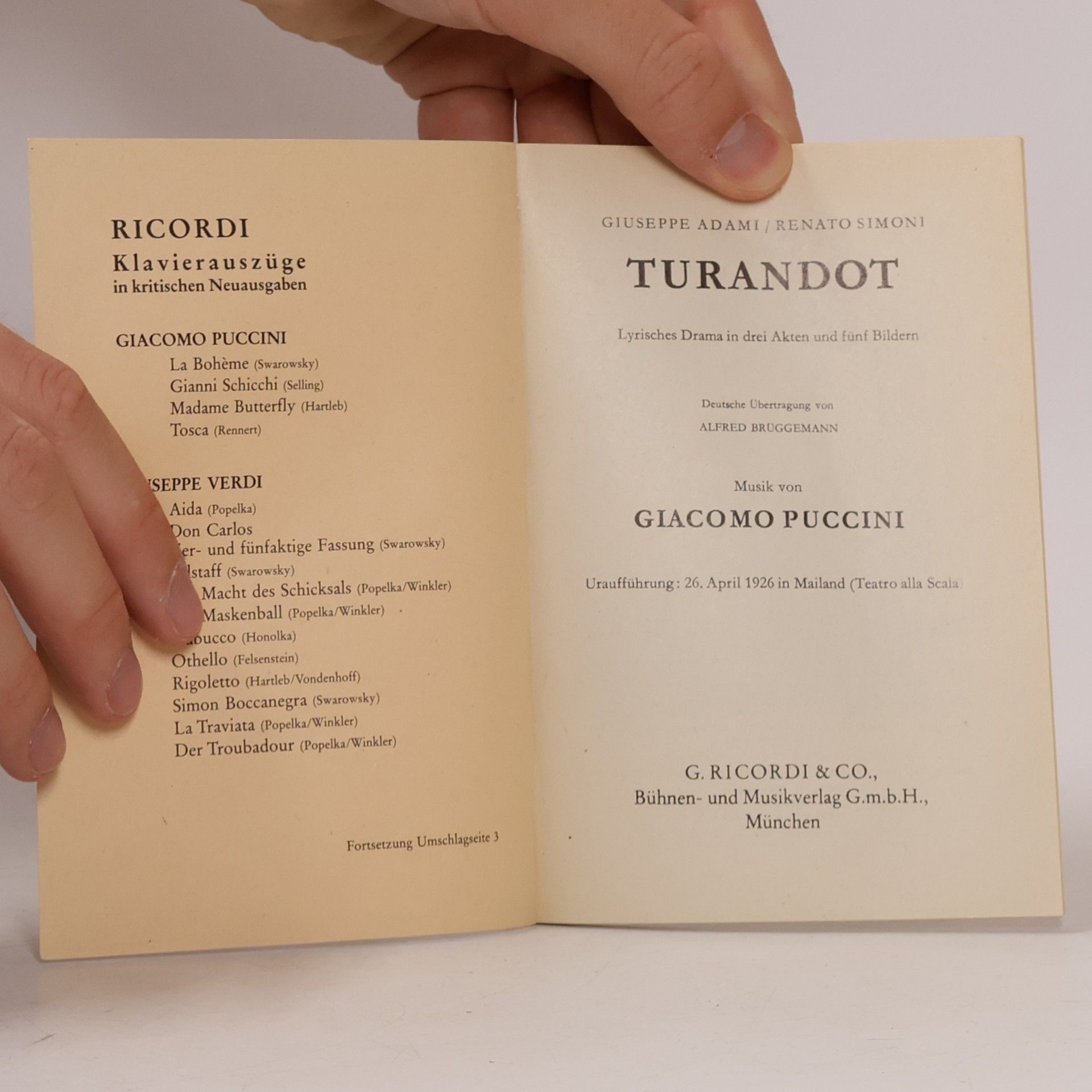Giocomo Puccini Turandot