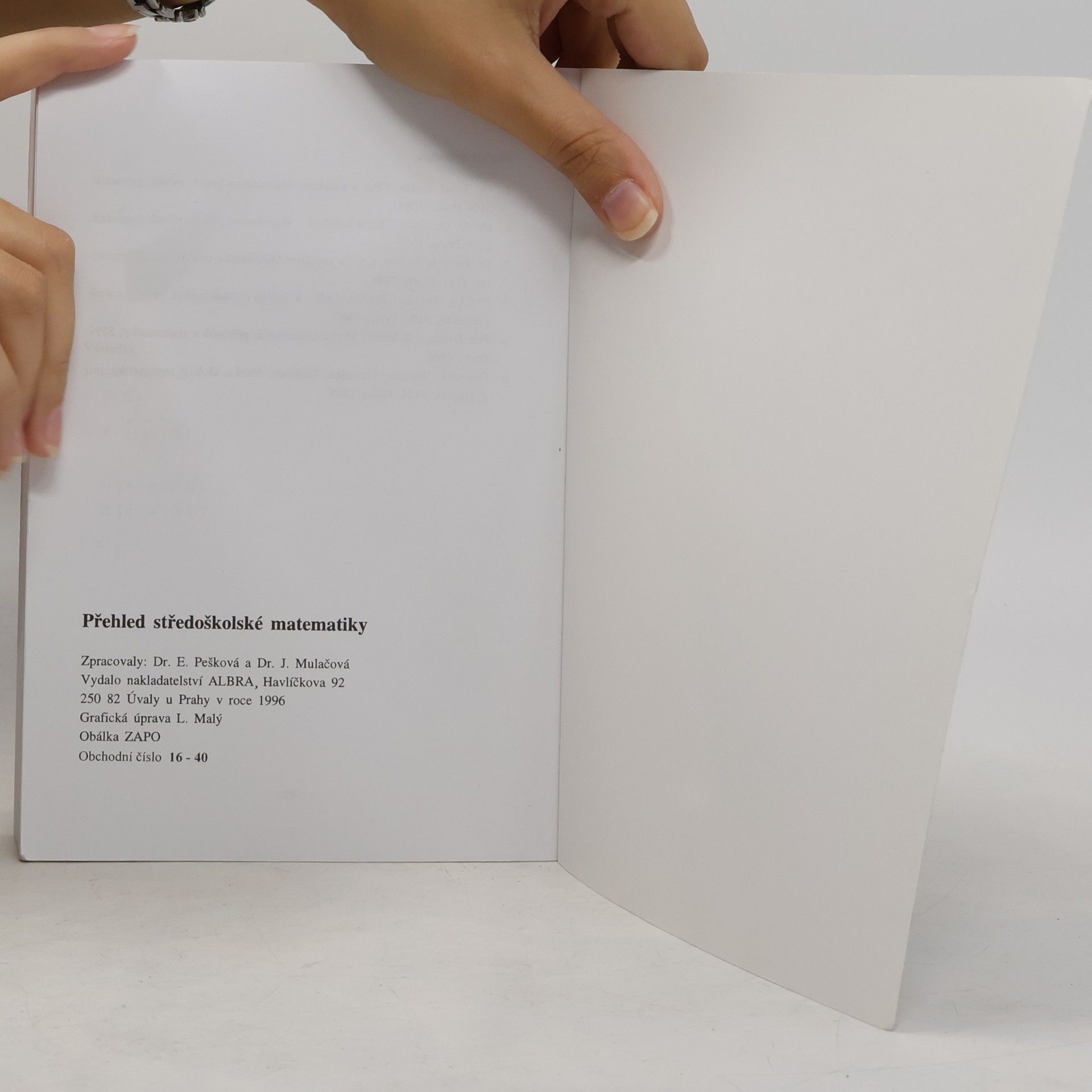 E. Pešková Matematika. Přehled středoškolské matematiky