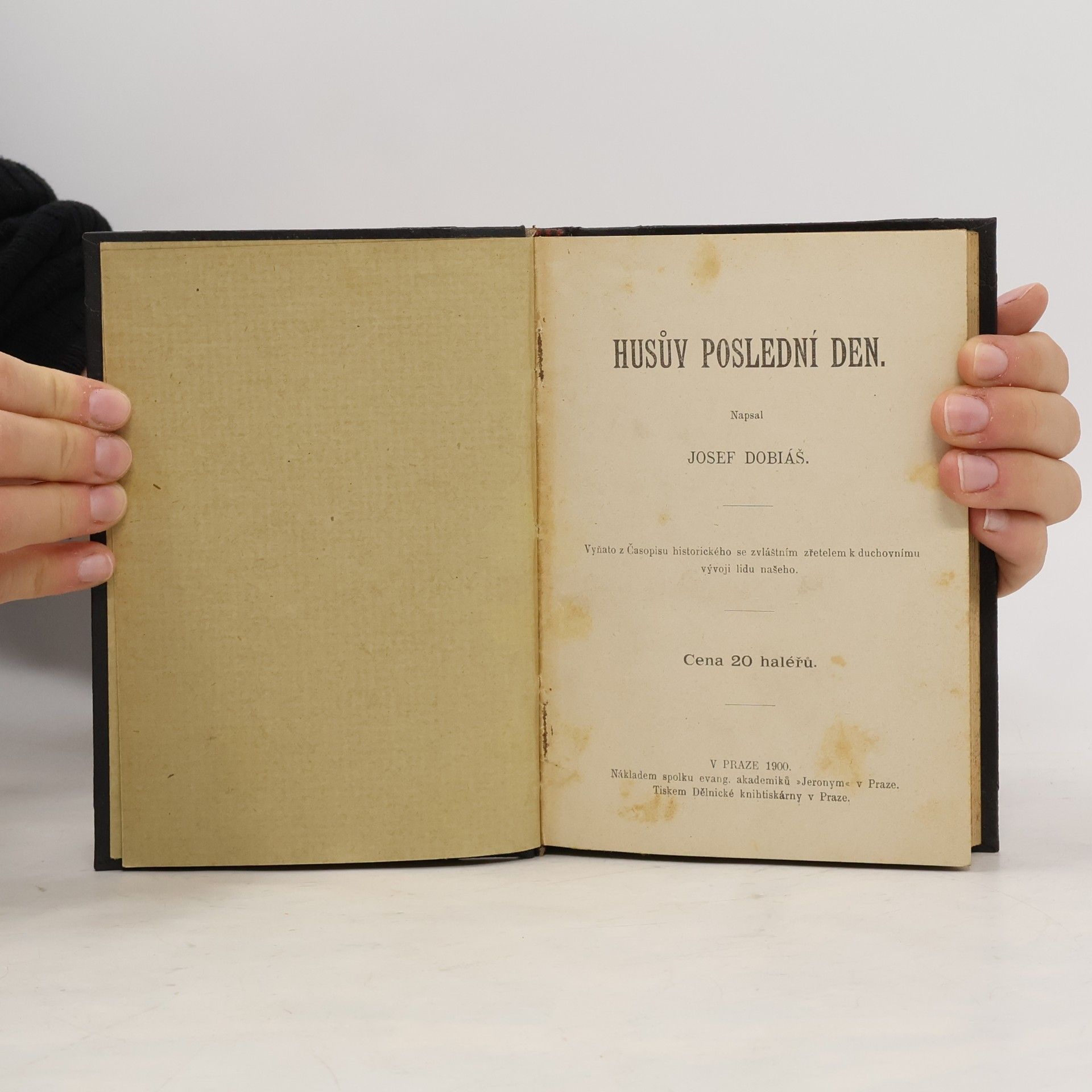 Josef Dobiáš Husův poslední den