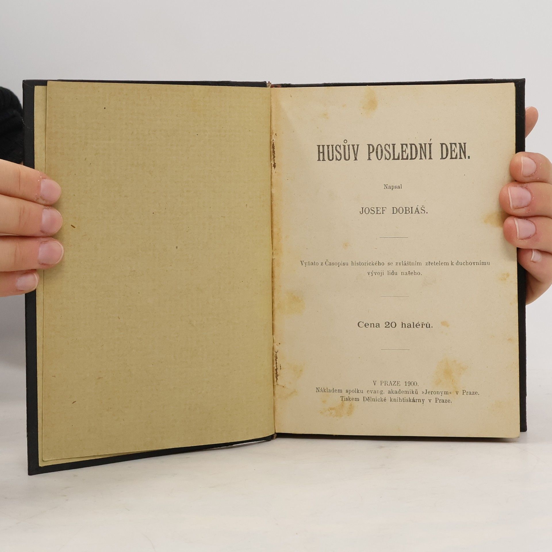 Josef Dobiáš Husův poslední den