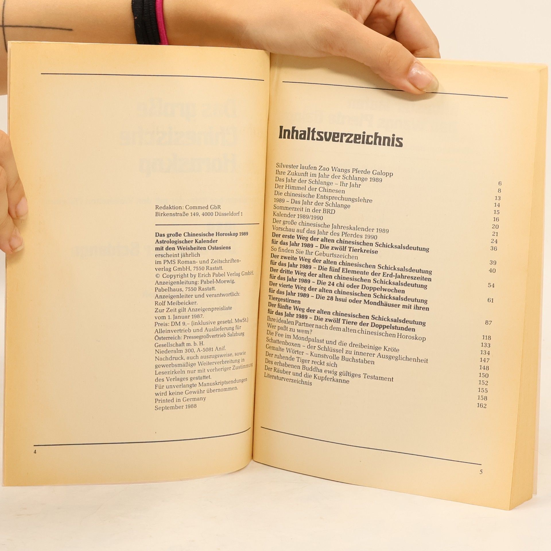 Various authors Das Grosse Chinesische Horoskop 1989
