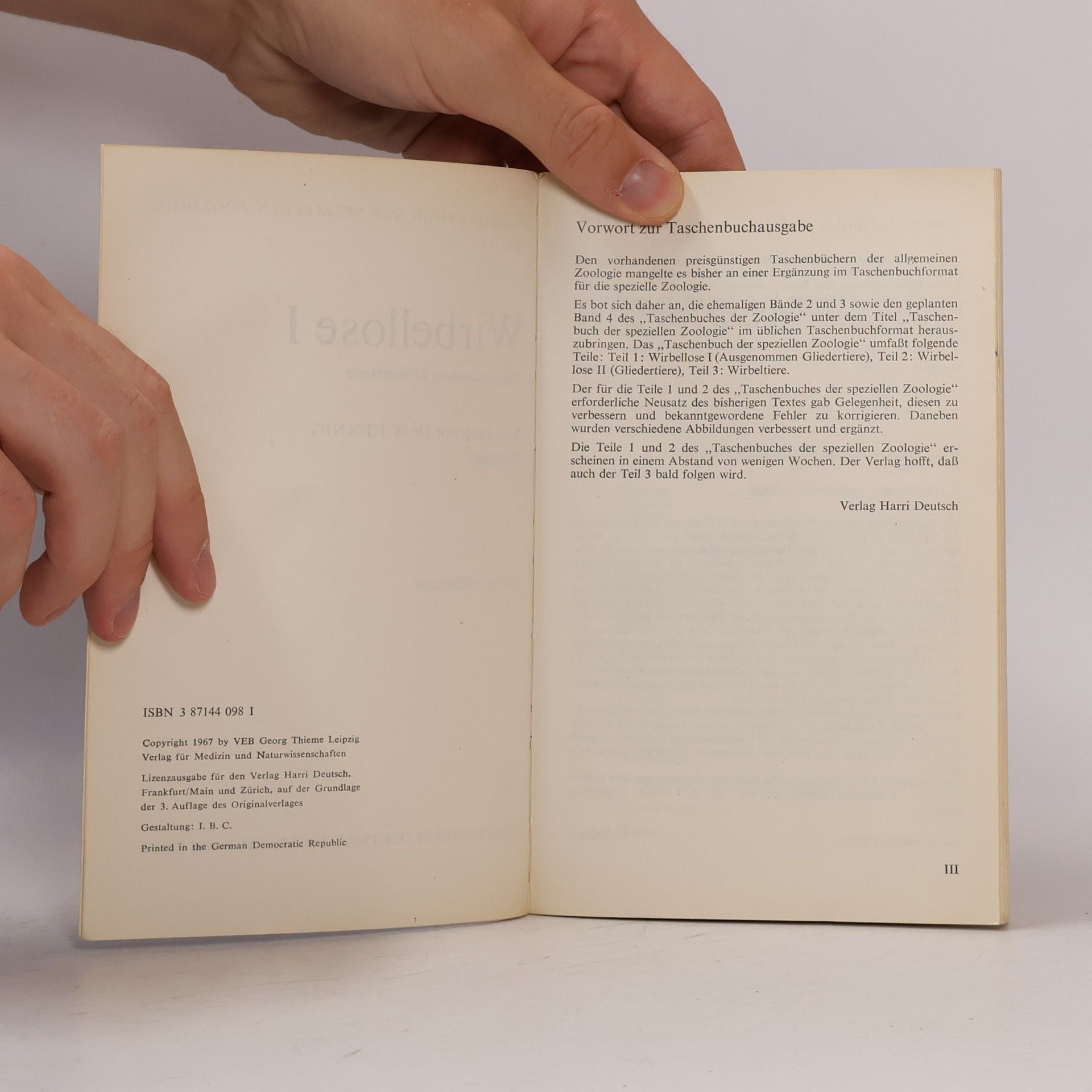 W. Hennig Wirbellose 1
