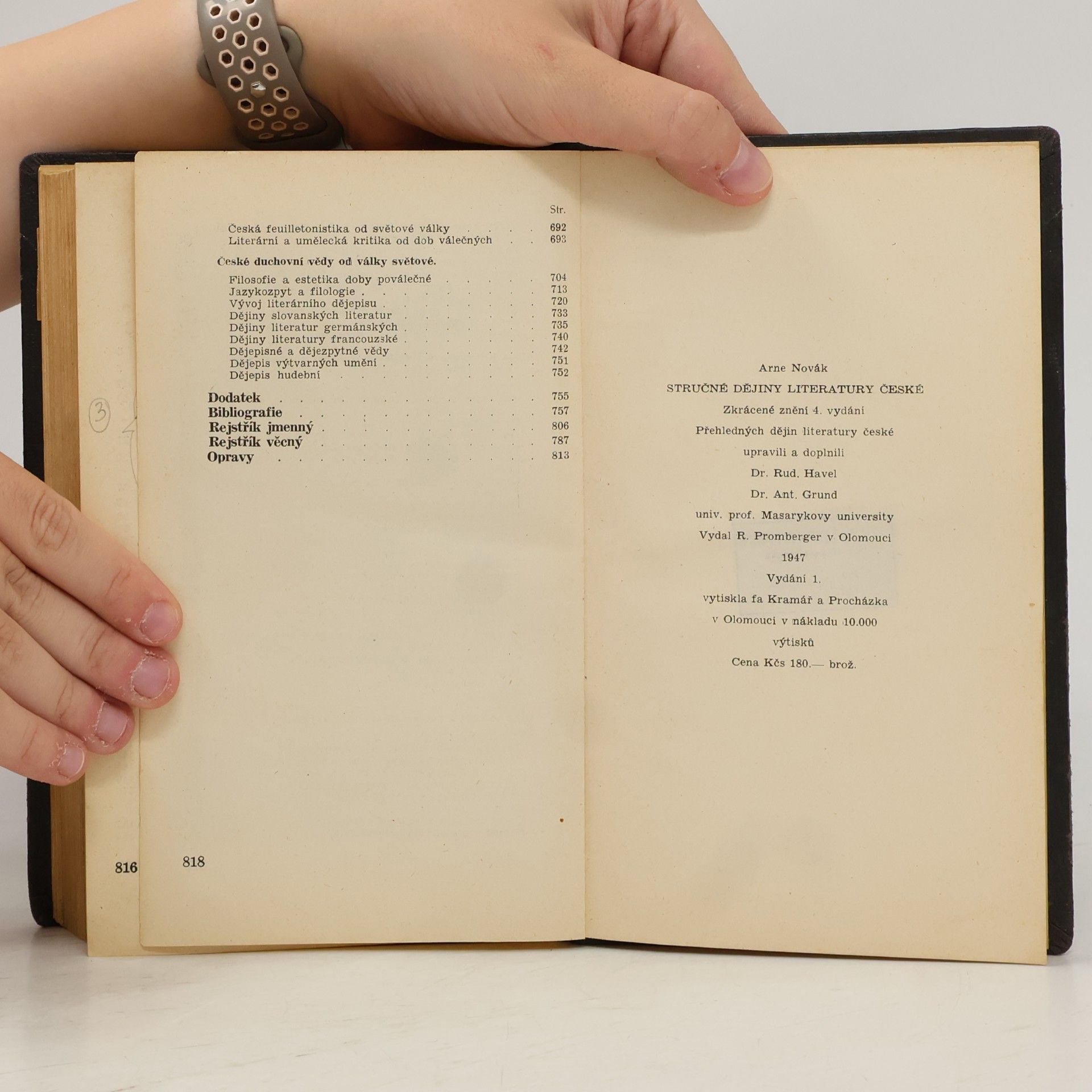 Arne Novák Stručné dějiny literatury české