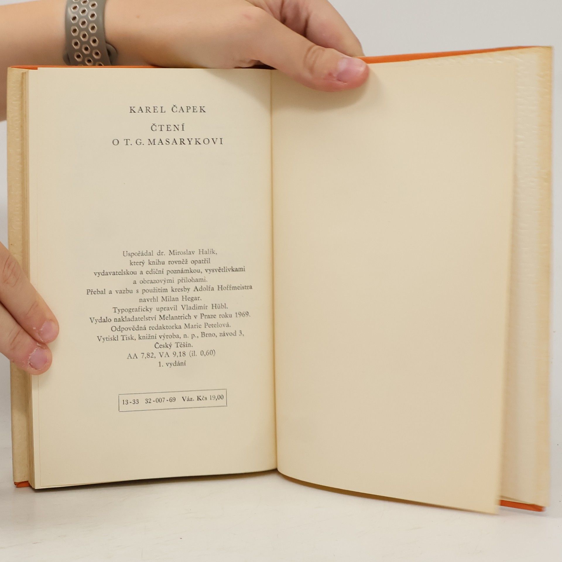 Karel Čapek Čtení o T. G. Masarykovi