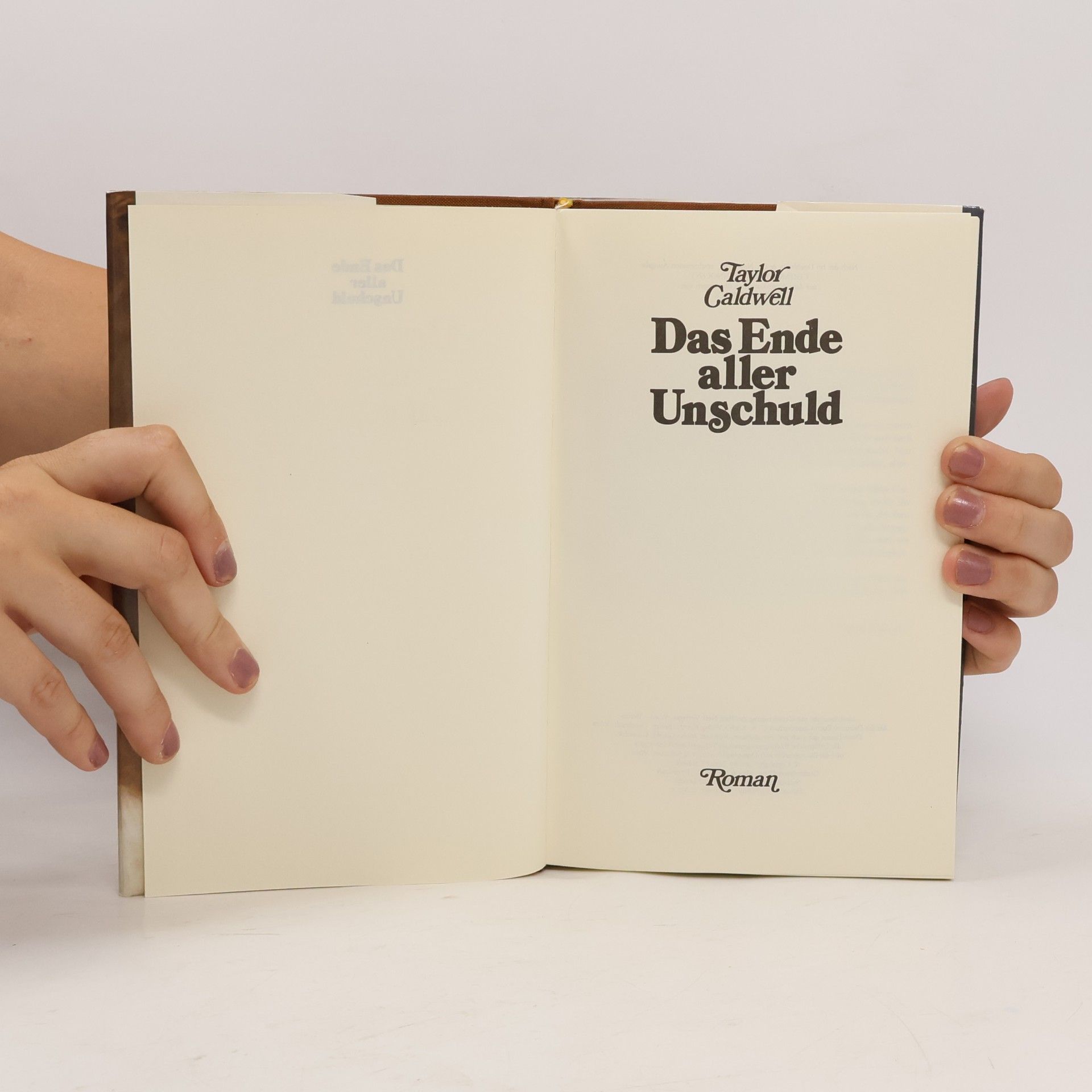Taylor Caldwell Das Ende aller Unschuld