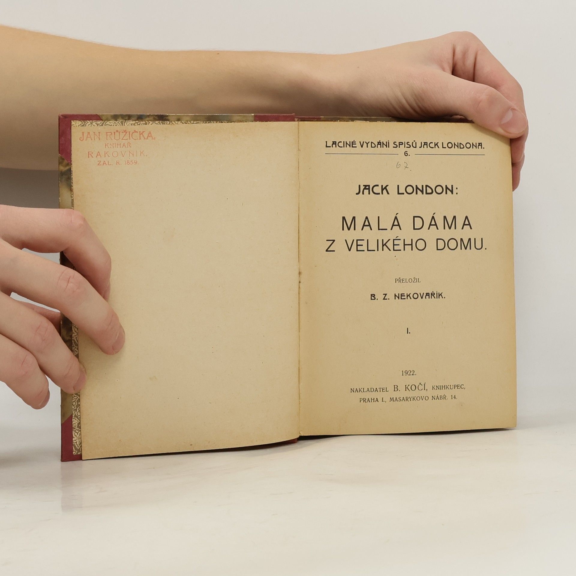 Jack London Malá dáma z velikého domu I.