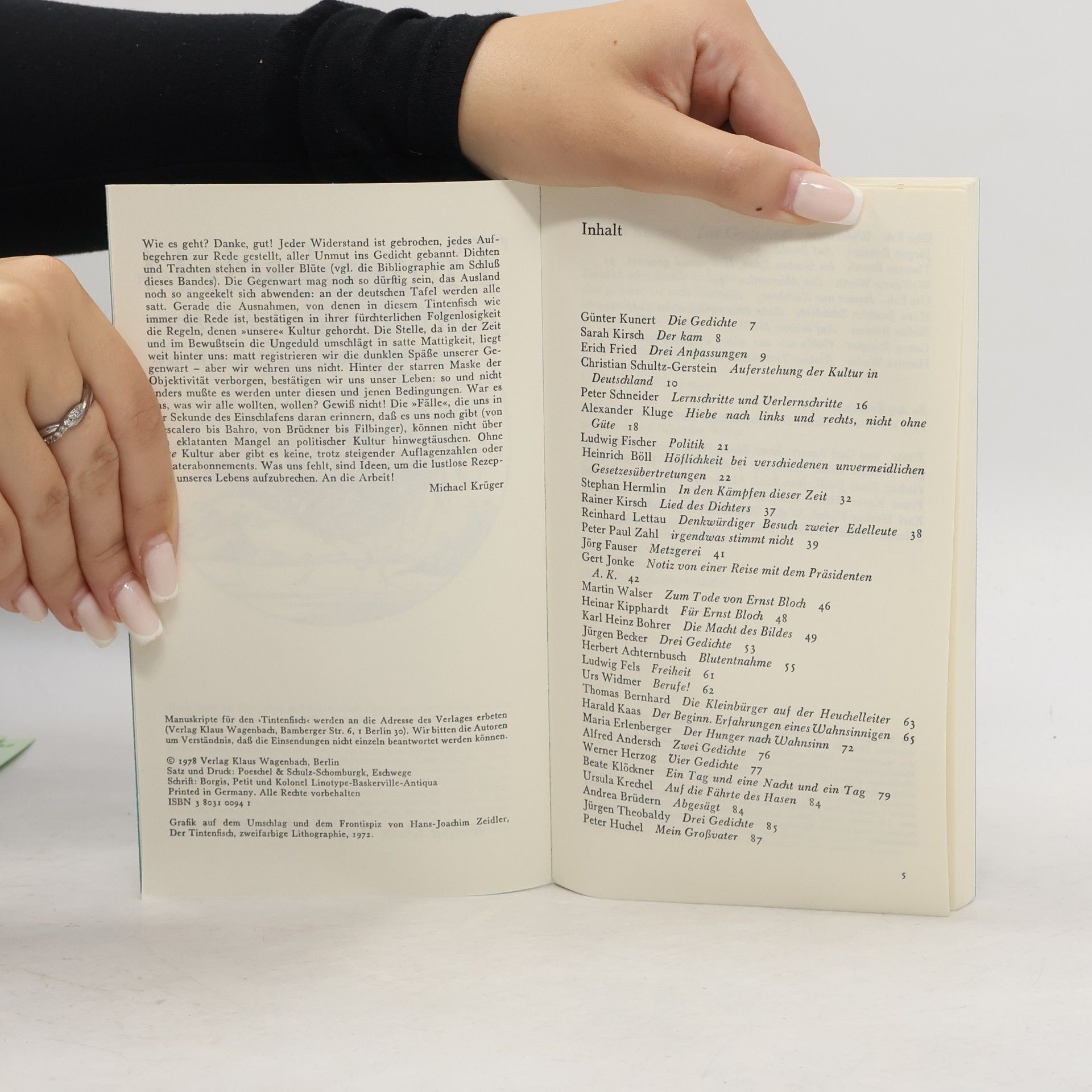 Michael Krüger Tintenfisch 14. Jahrbuch für Literatur