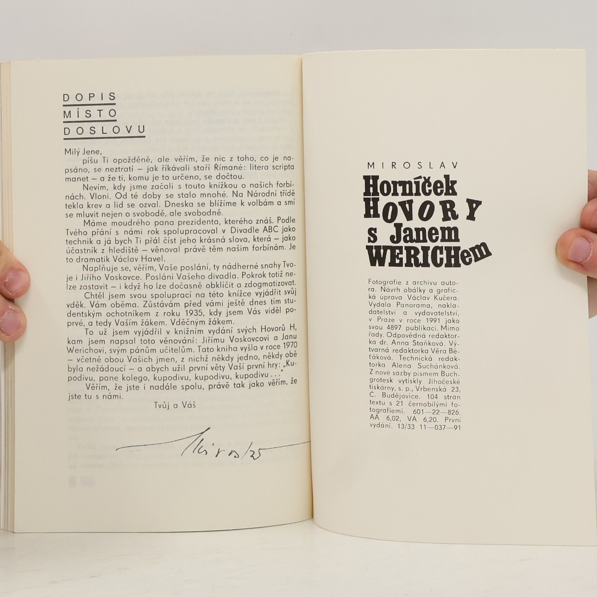 Miroslav Horníček Hovory s Janem Werichem