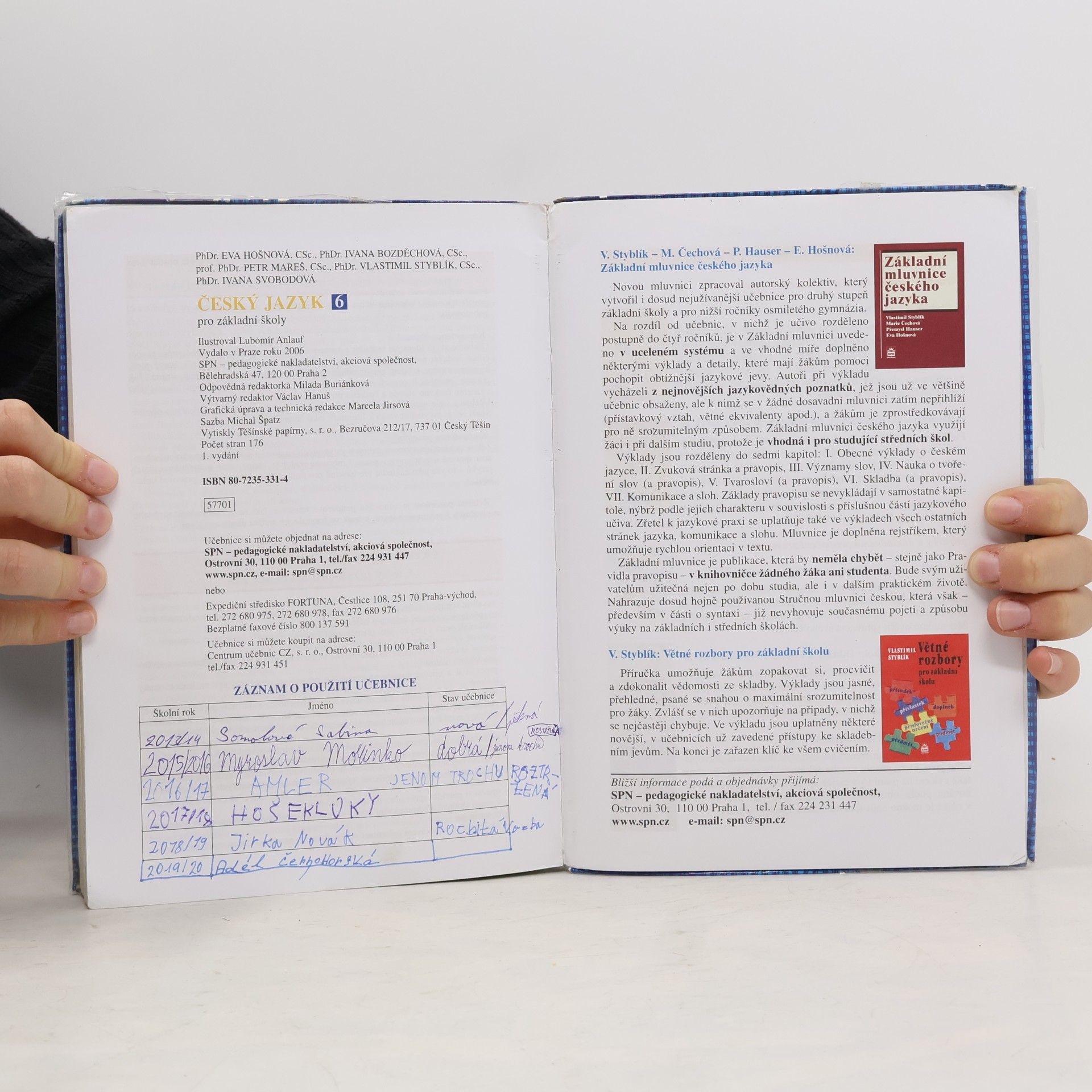 Various authors Český jazyk 6 pro základní školy