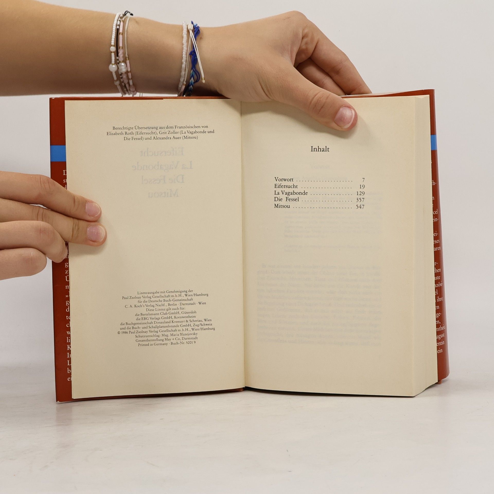 Colette Colette. Eifersucht. La Vagabonde. Die Fessel. Mitsou