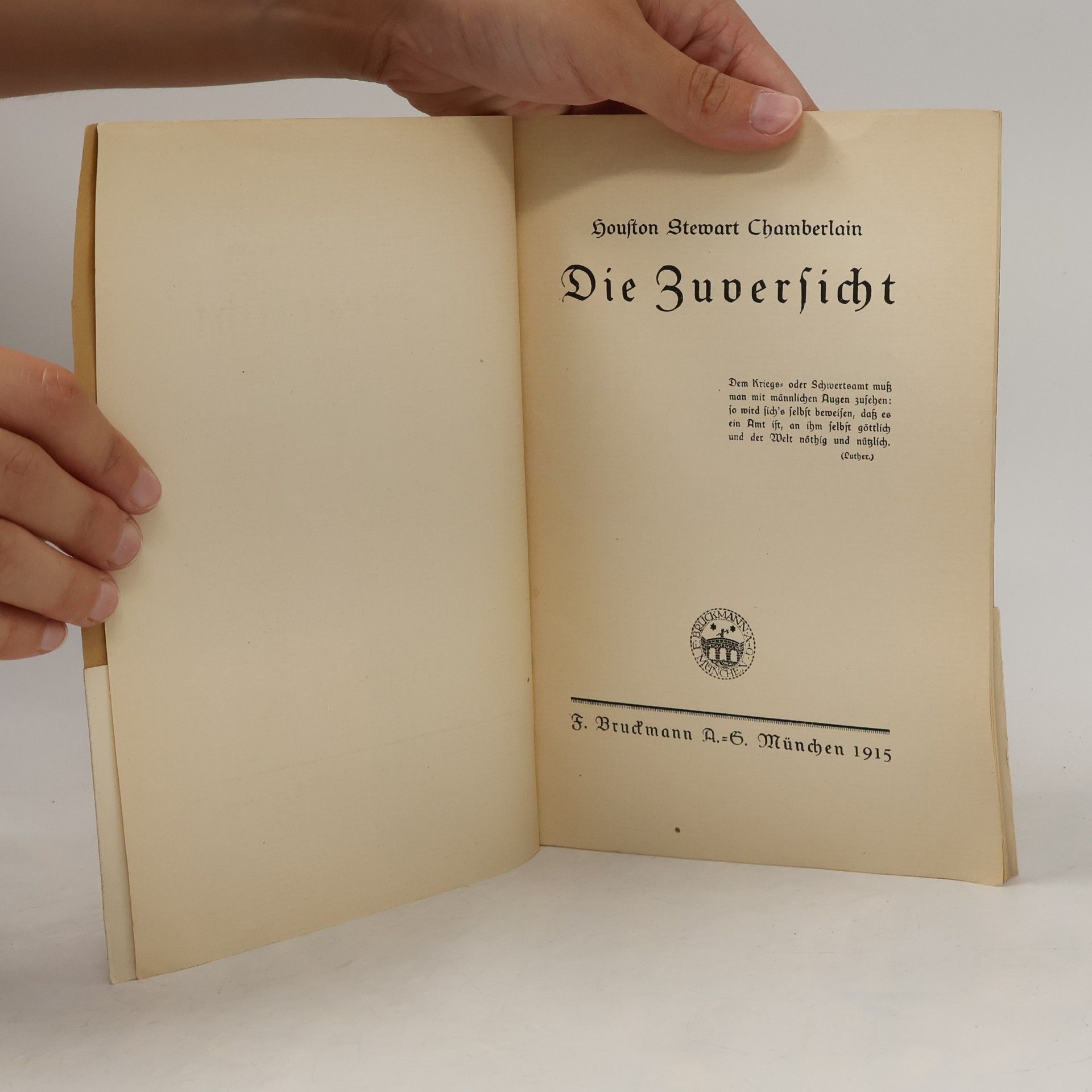 Houston Stewart Chamberlain Der Zuversicht