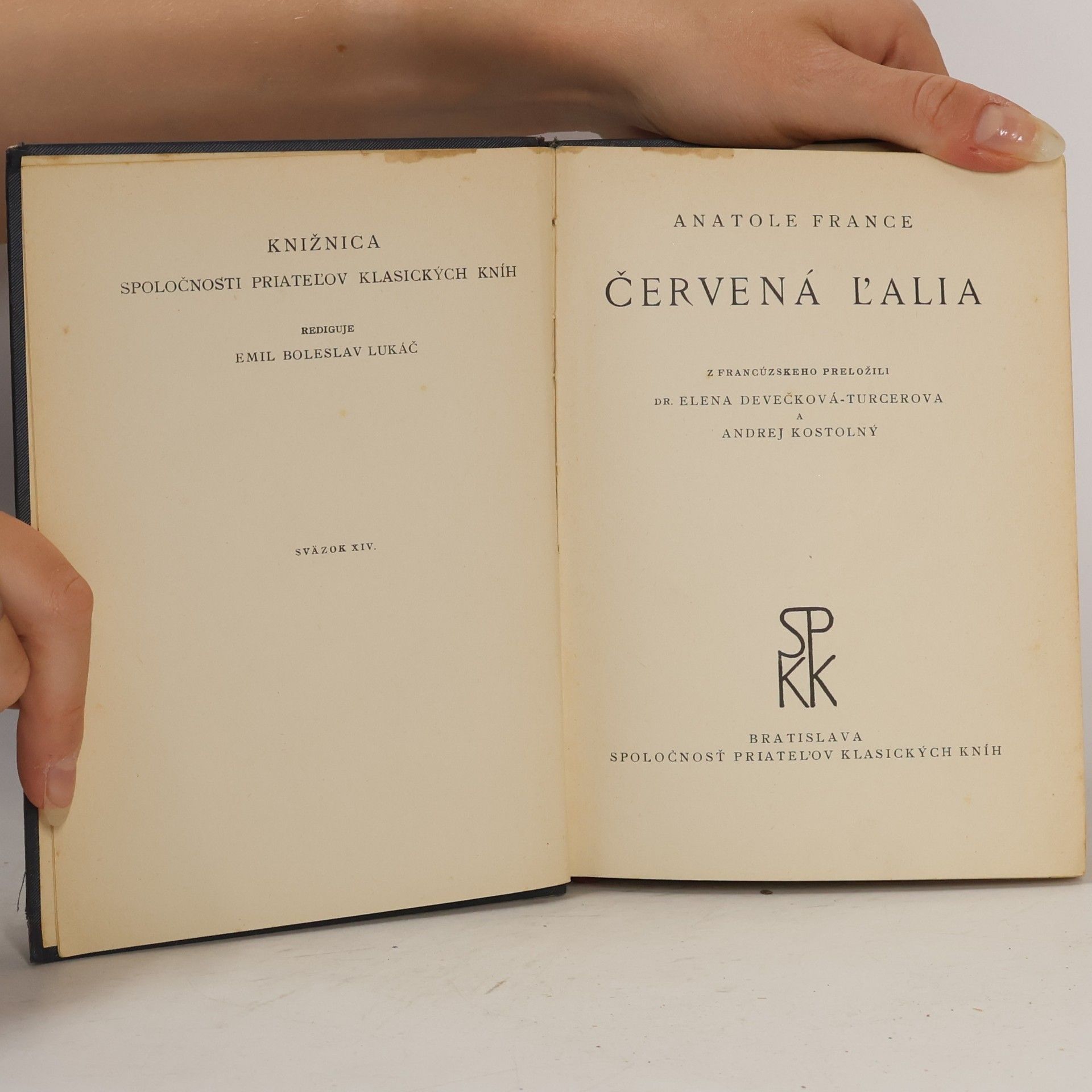 Anatole France Červená ľalia