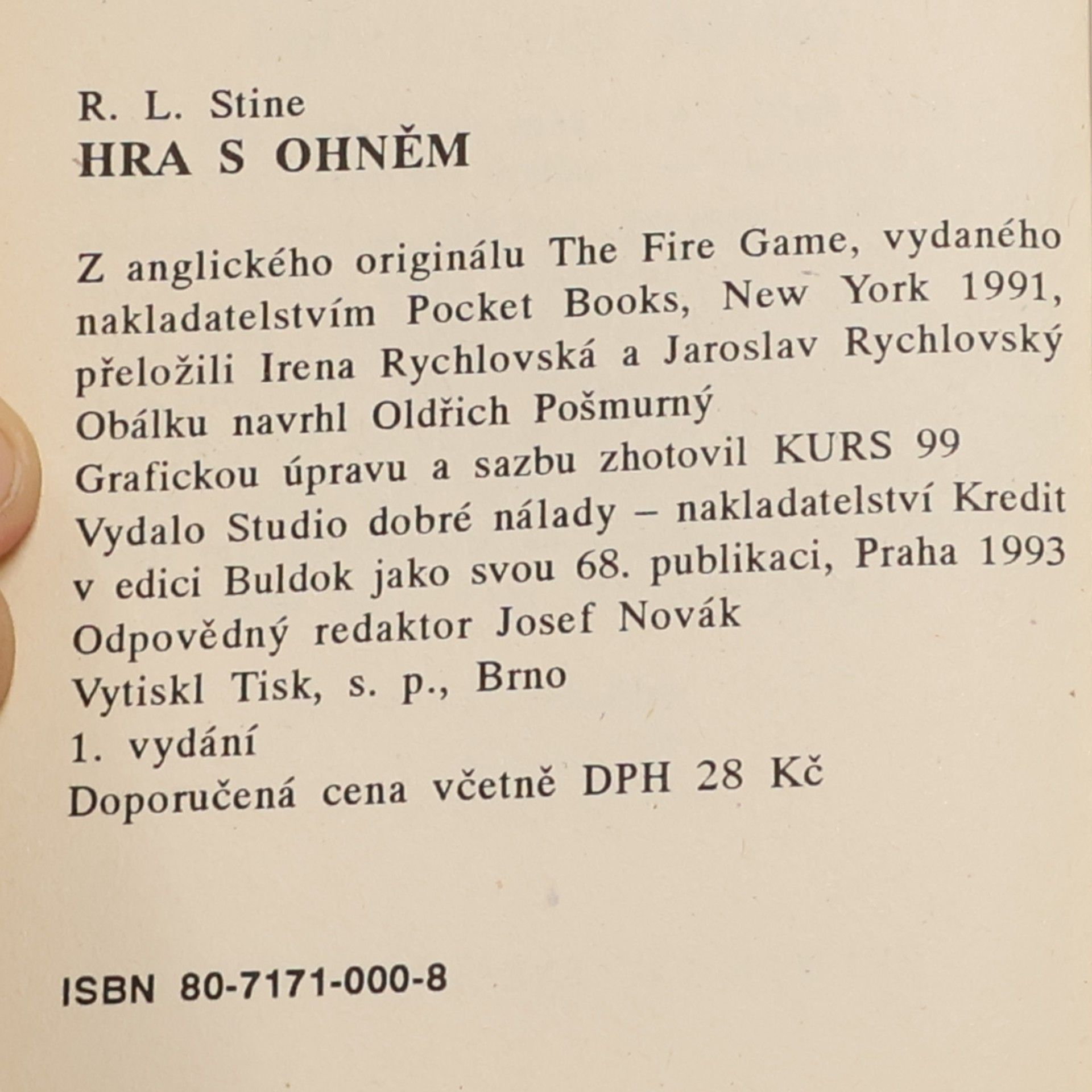 R. L. Stine Stopy hrůzy 24. Hra s ohněm