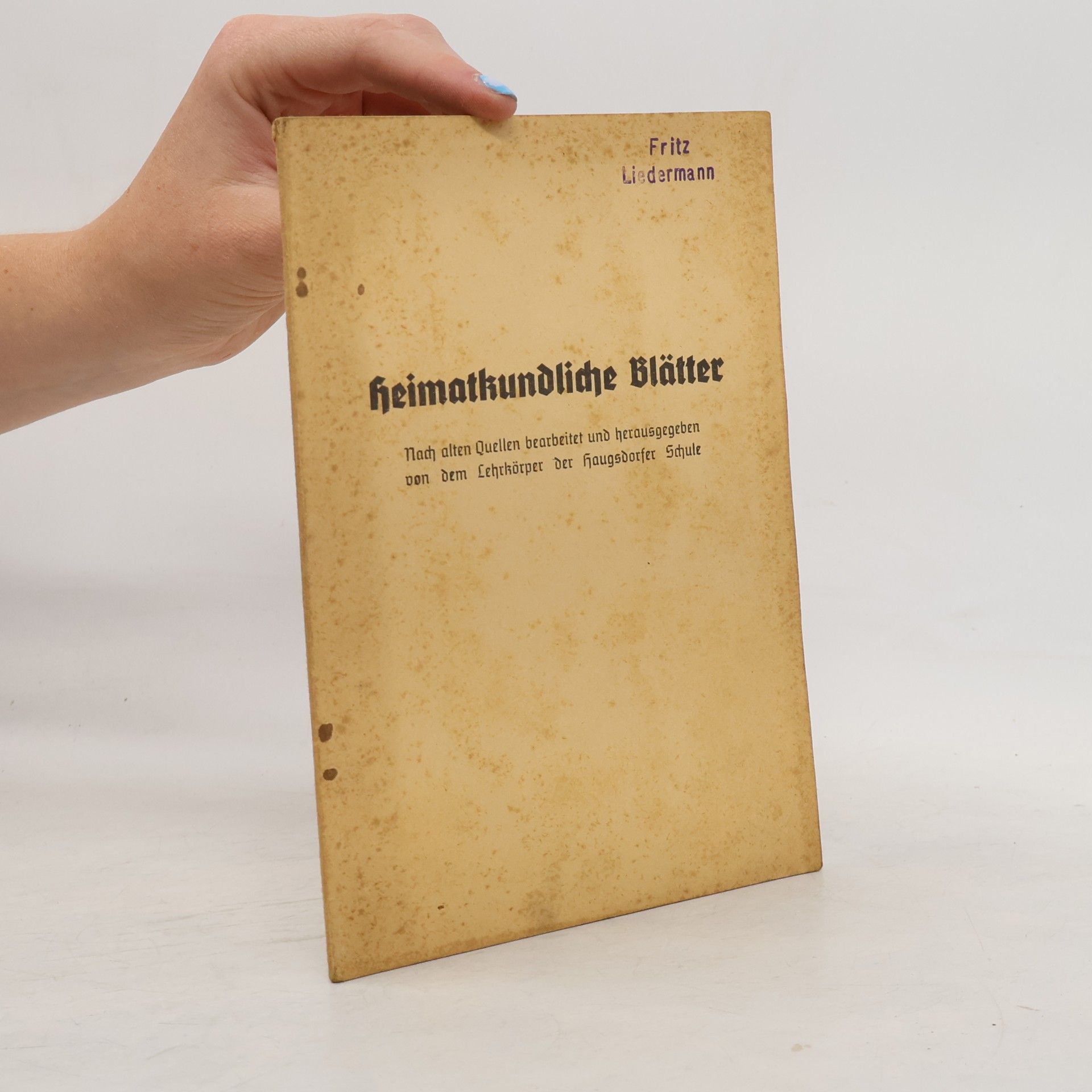 Alois Schneider Heimatkundliche Blätter