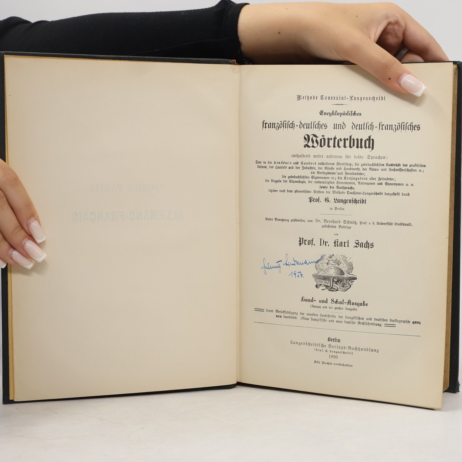 Karl Sachs Methode Toussaint-LangenscheidtEncyklopädisches französisch-deutsches und deutsch-französisches Wörterbuch